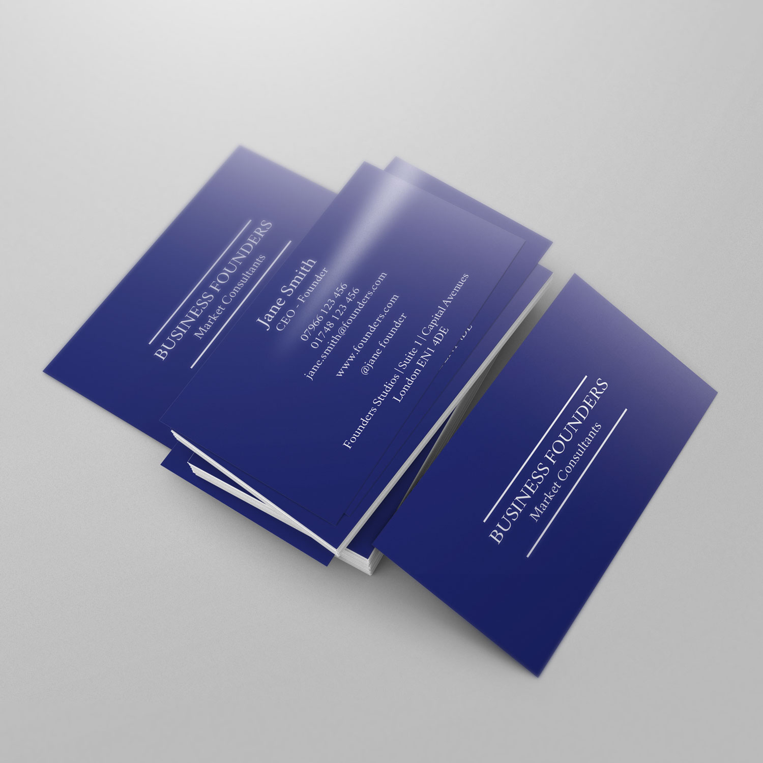 Blue Gradient Business Card