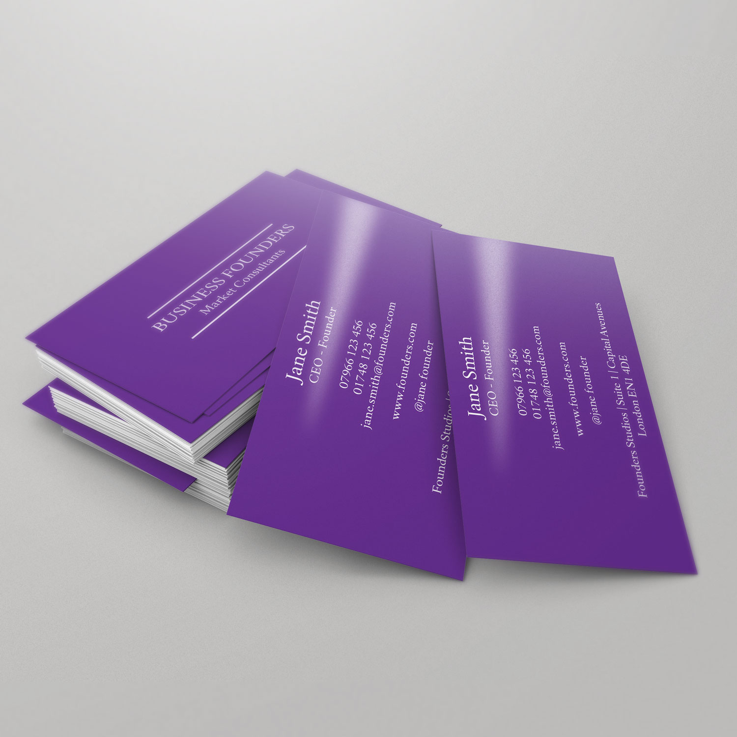 Purple Gradient Business Card