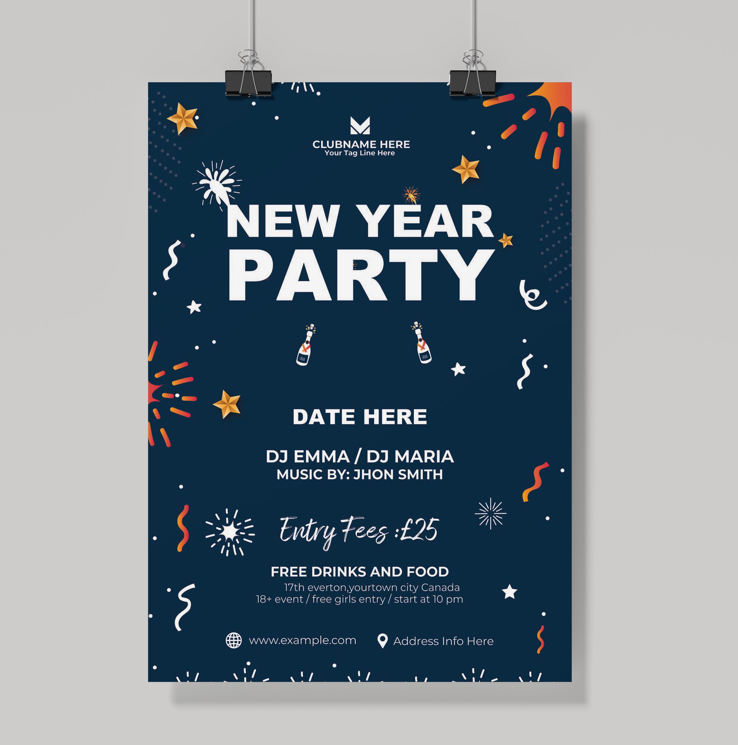 New Year'S Event Poster