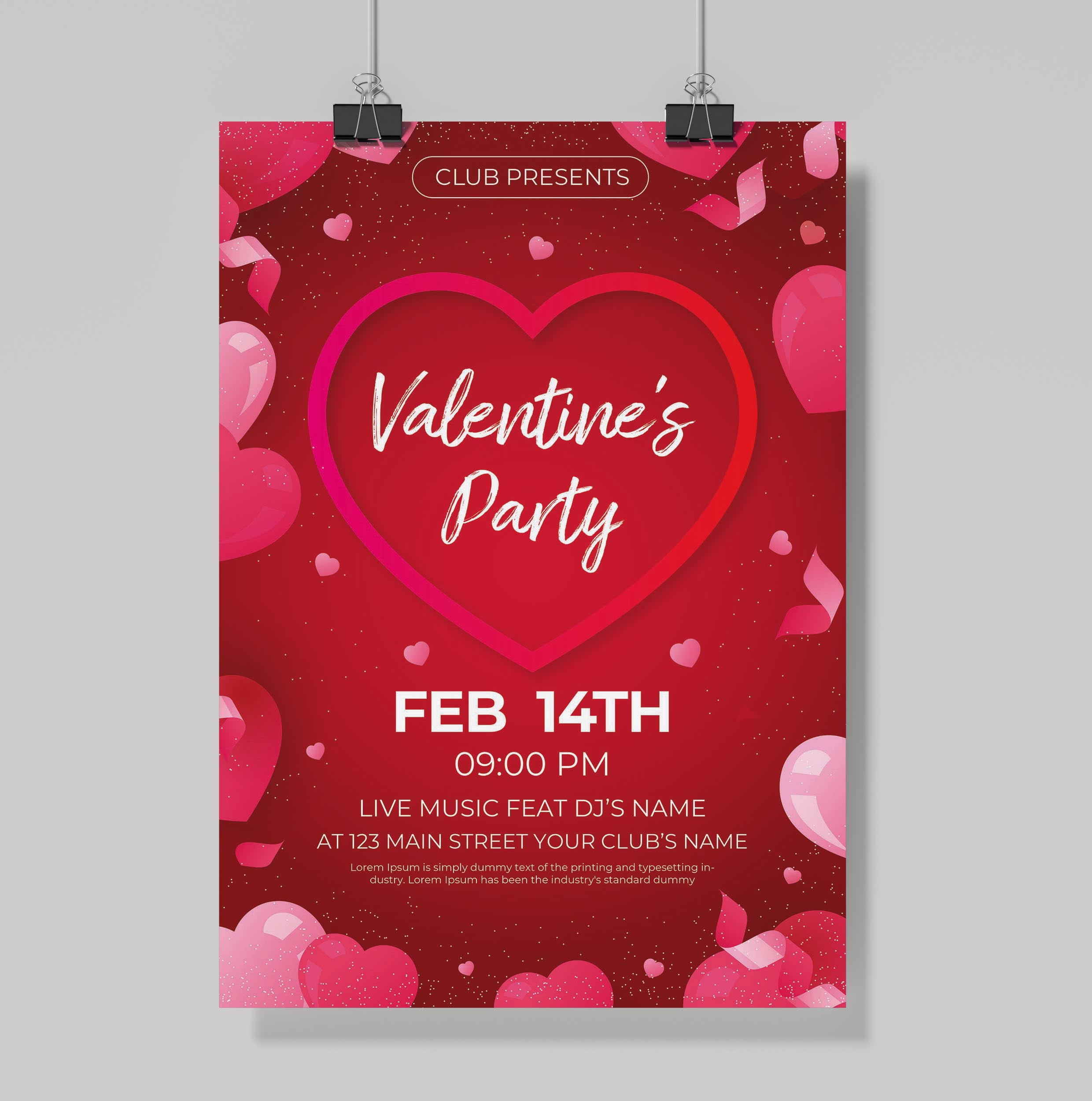 Valentine'S Event Promotional Poster