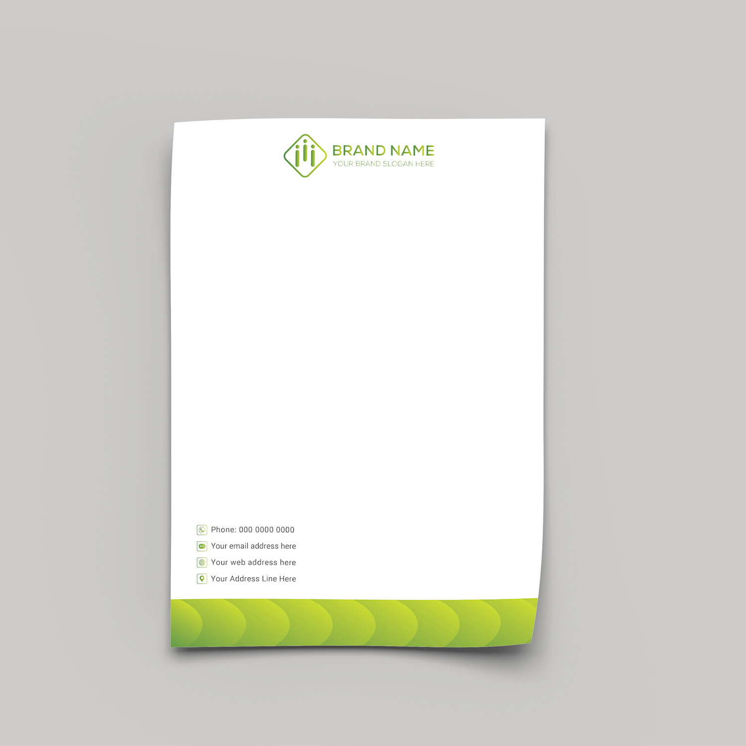 Soft Greens Letterhead