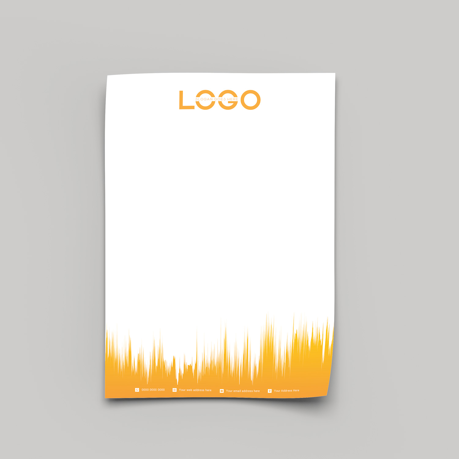 Yellow Rising Letterhead