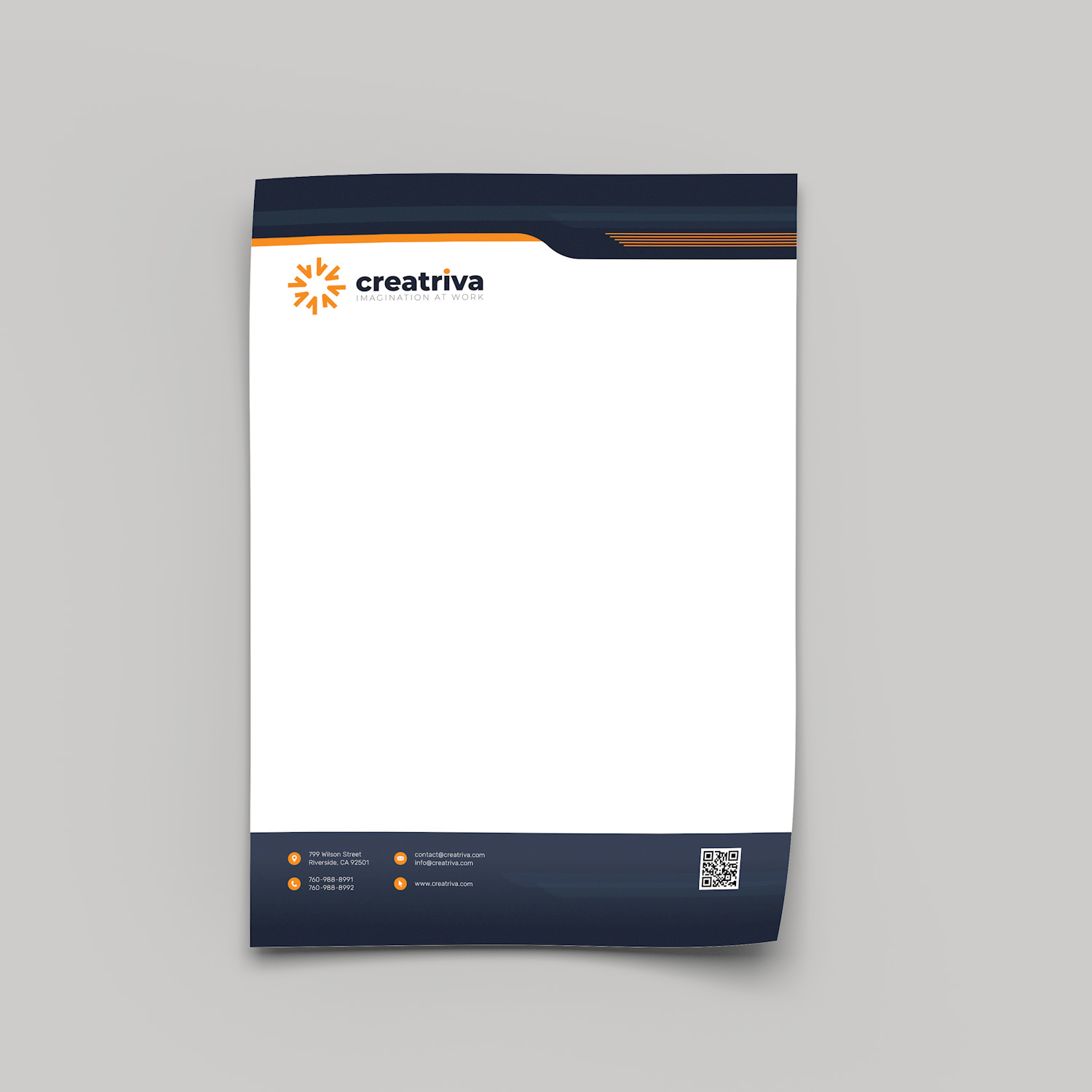 Orange Highlights Letterhead