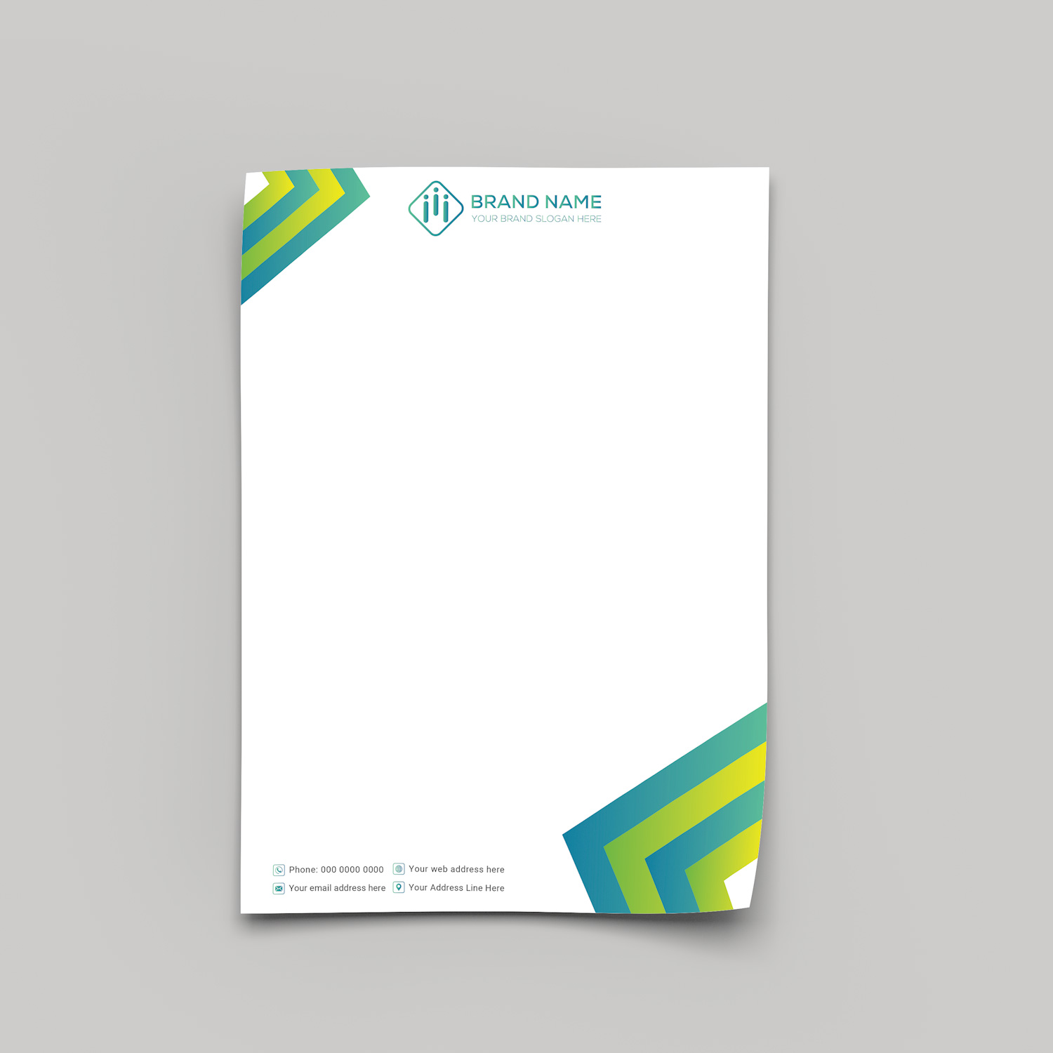 Dynamic Green Letterhead
