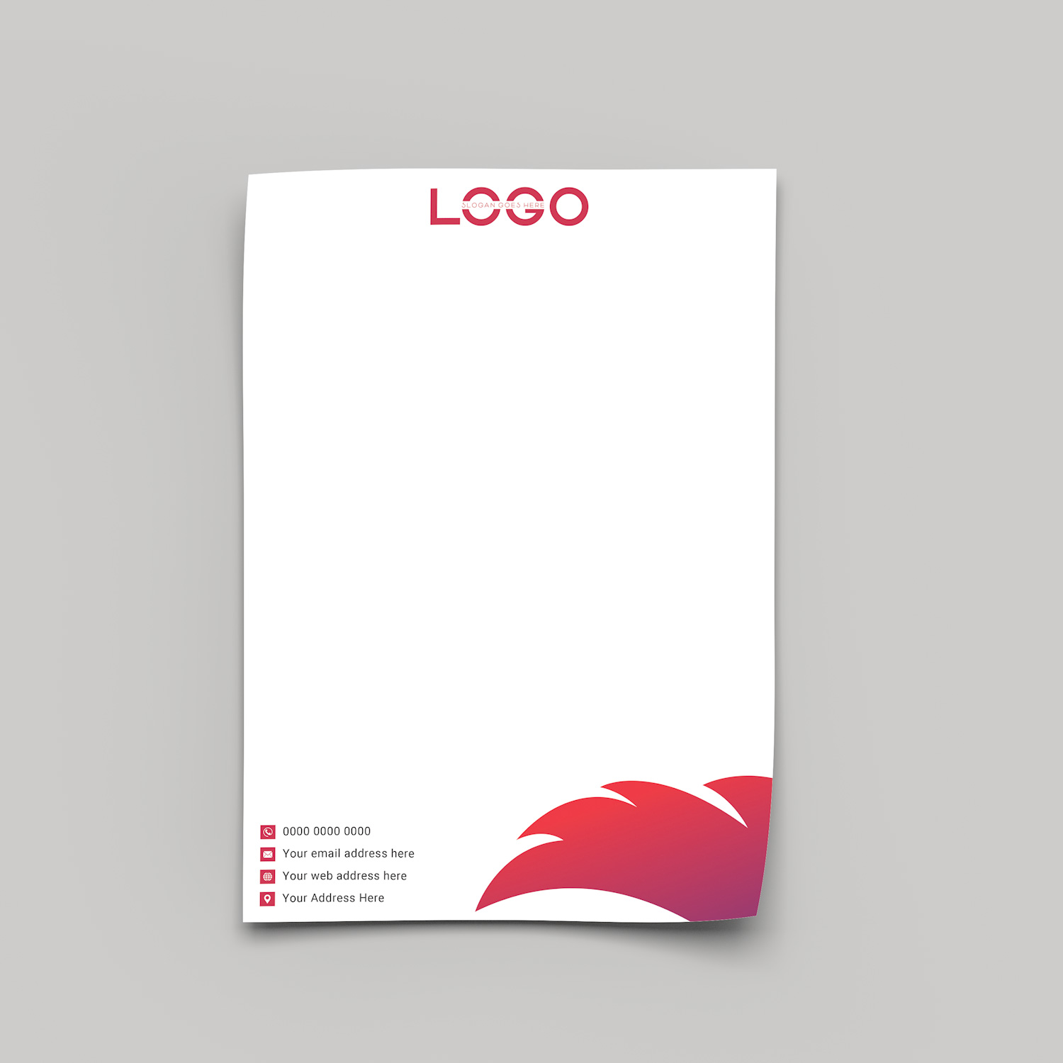 Red Flash Letterhead