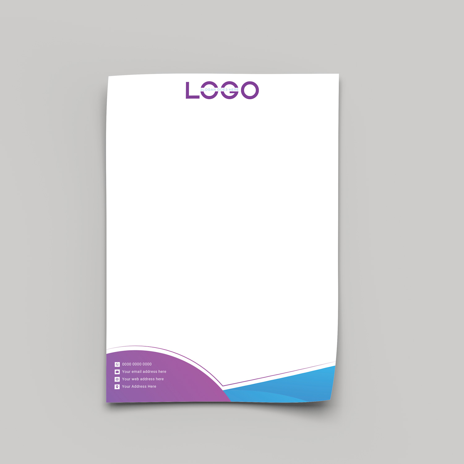 Playful Curve Letterhead