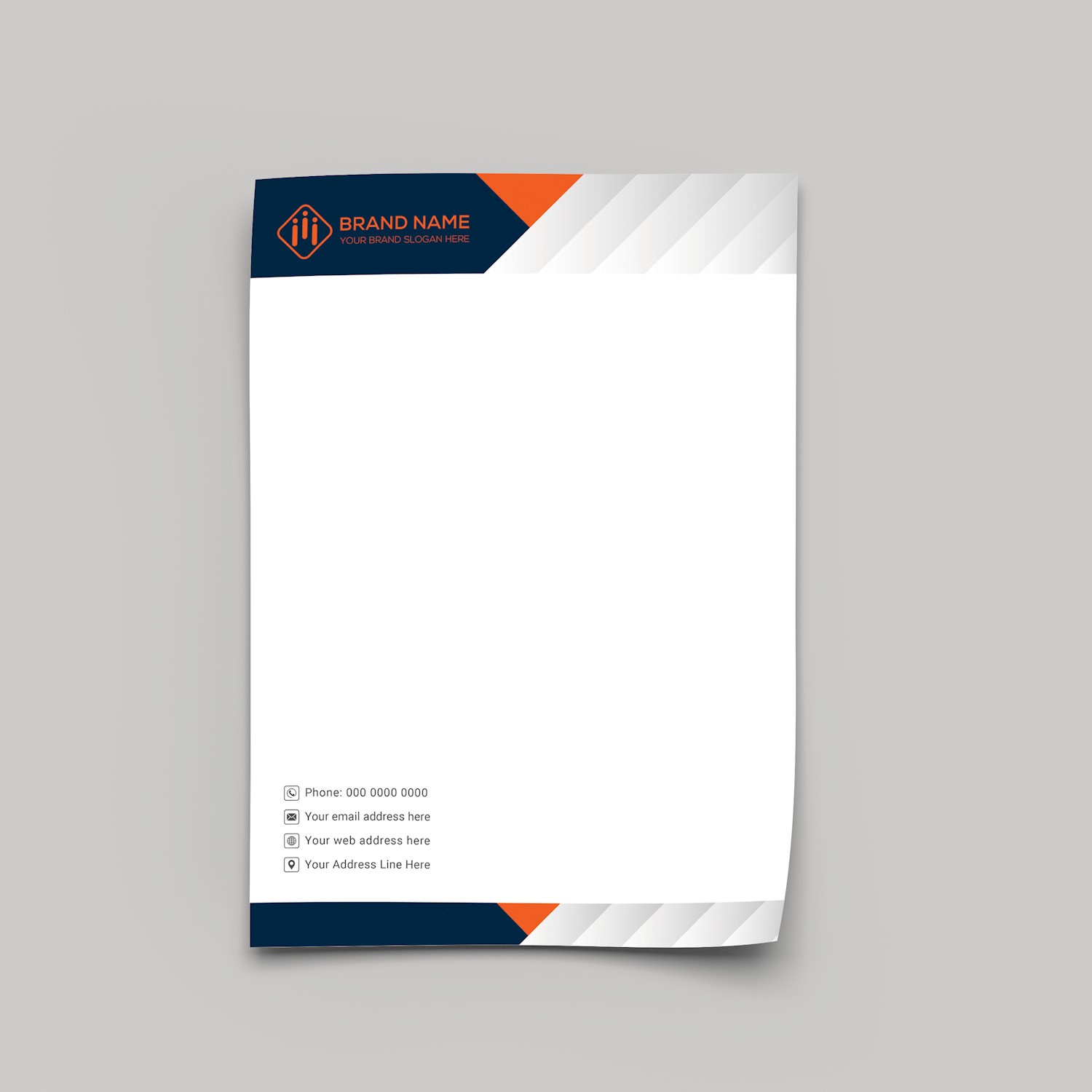 Grey Gradient Letterhead
