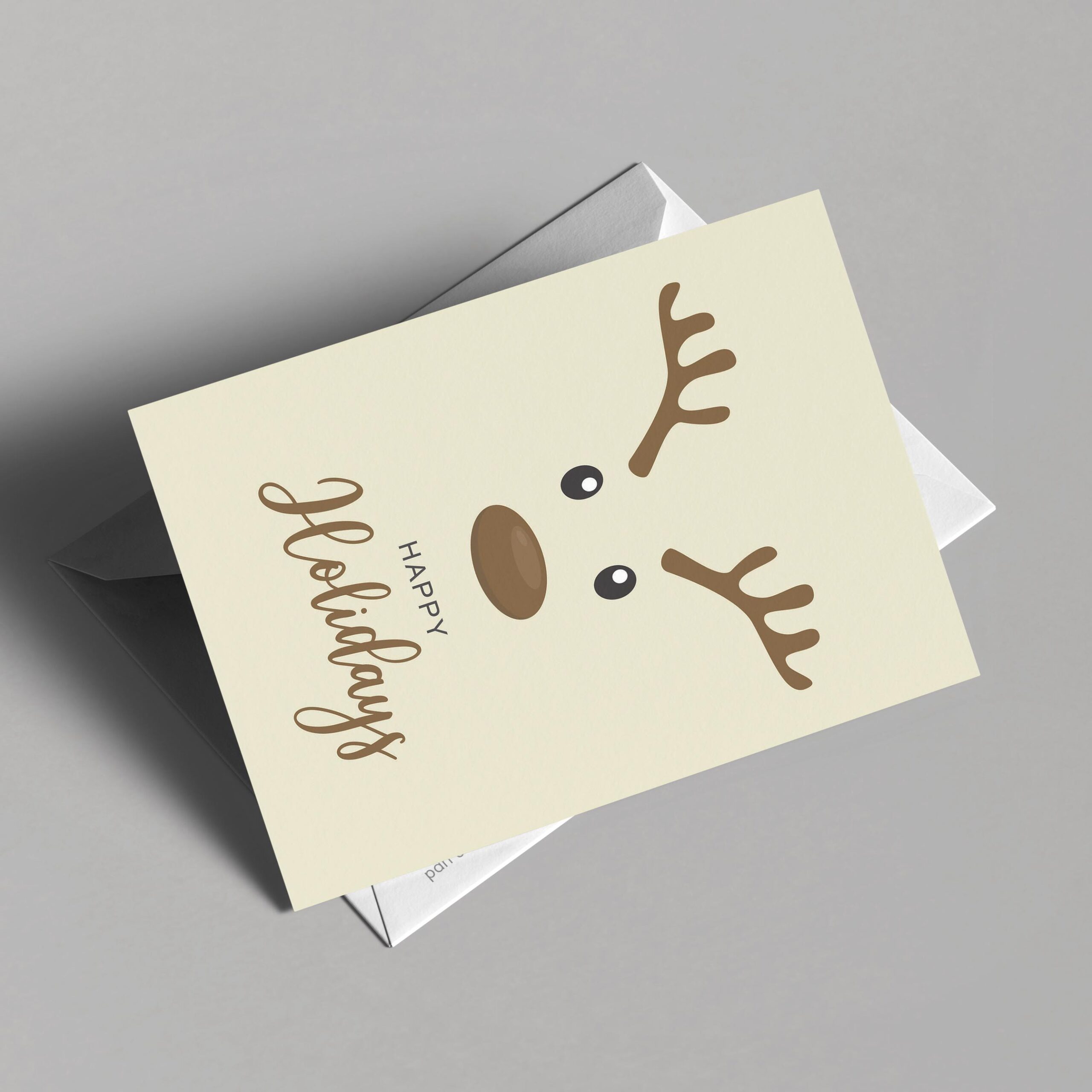 Reindeer Greetings Christmas Card