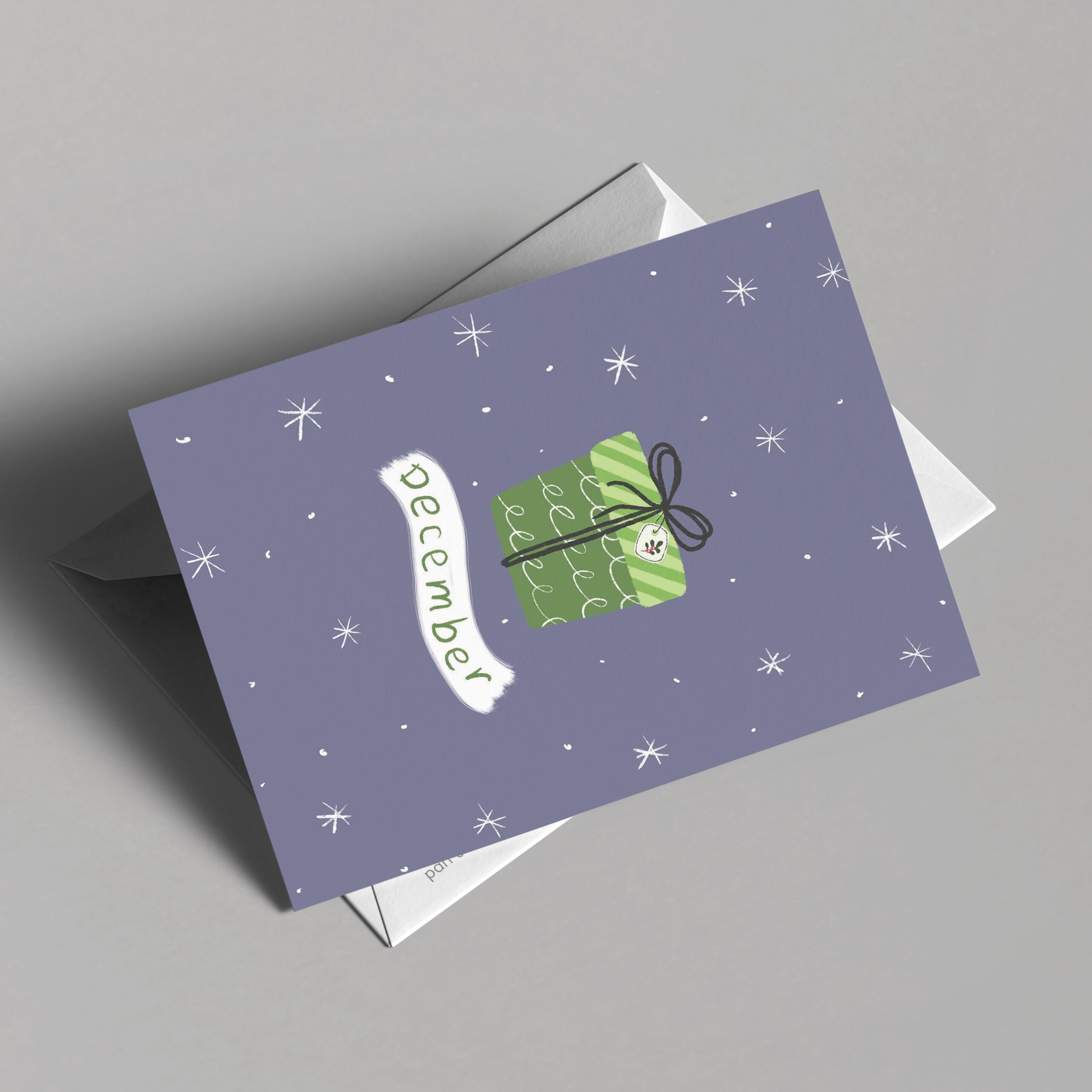 Tied With A Bow Christmas Card
