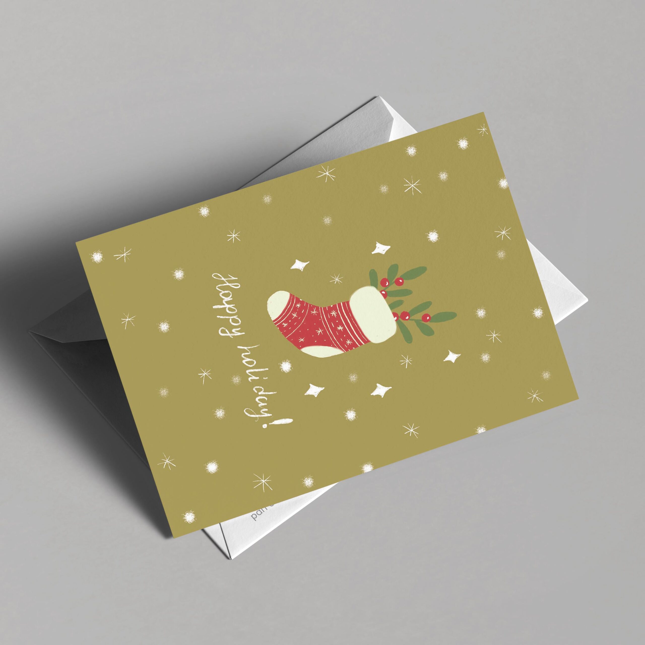 Mistletoe Gifts Christmas Card
