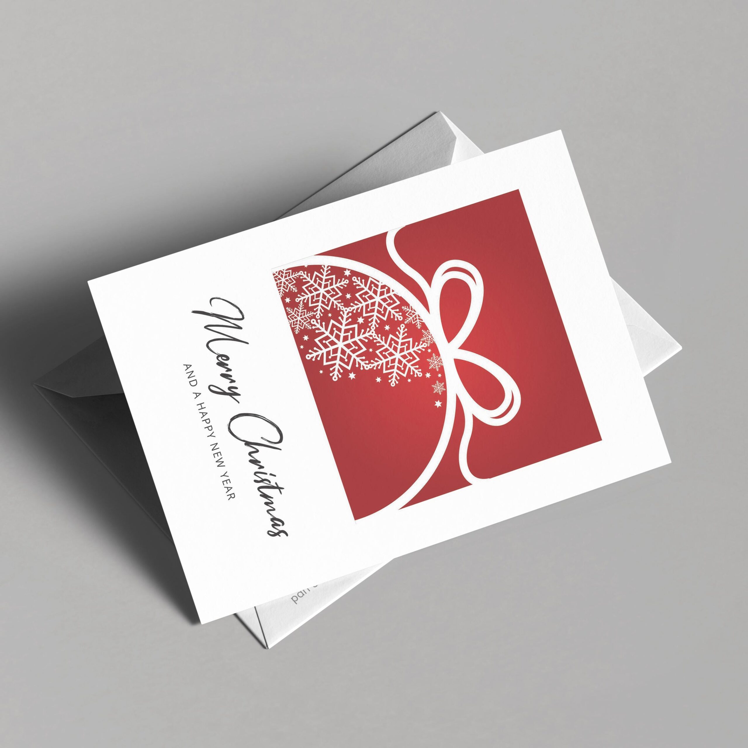 Striking Red Christmas Card