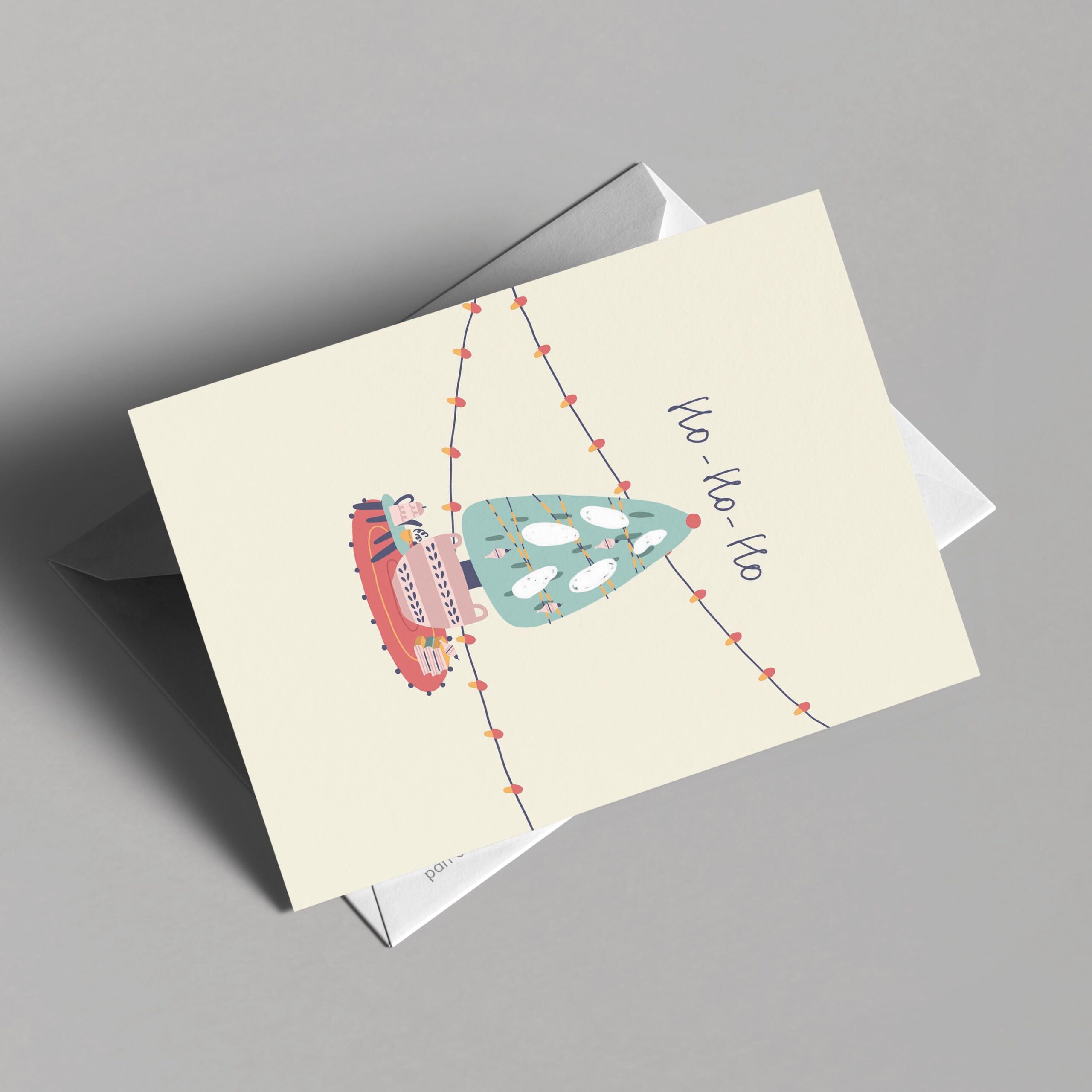 Ho-Ho-Ho Tree Christmas Card