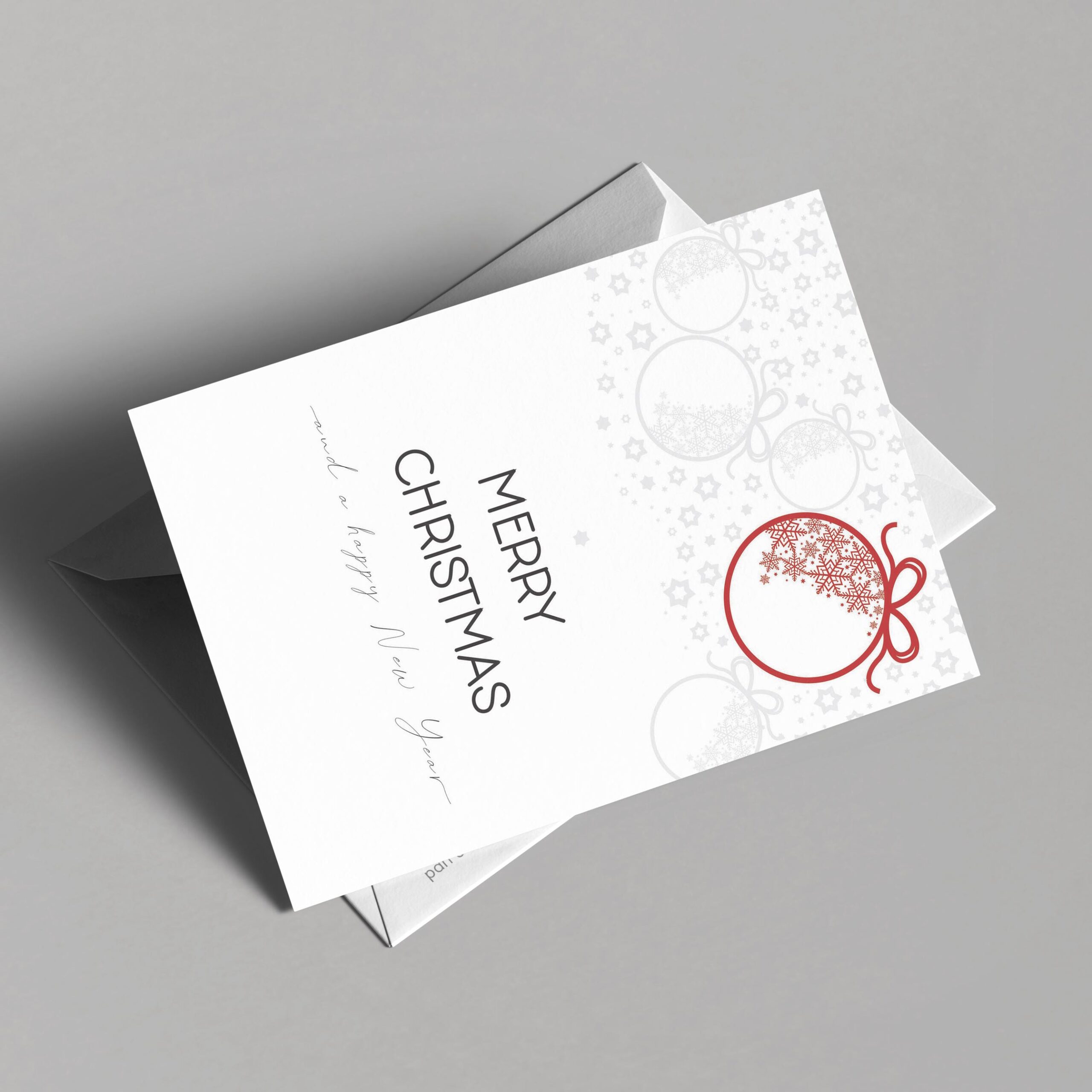 Delicate Bauble Christmas Card