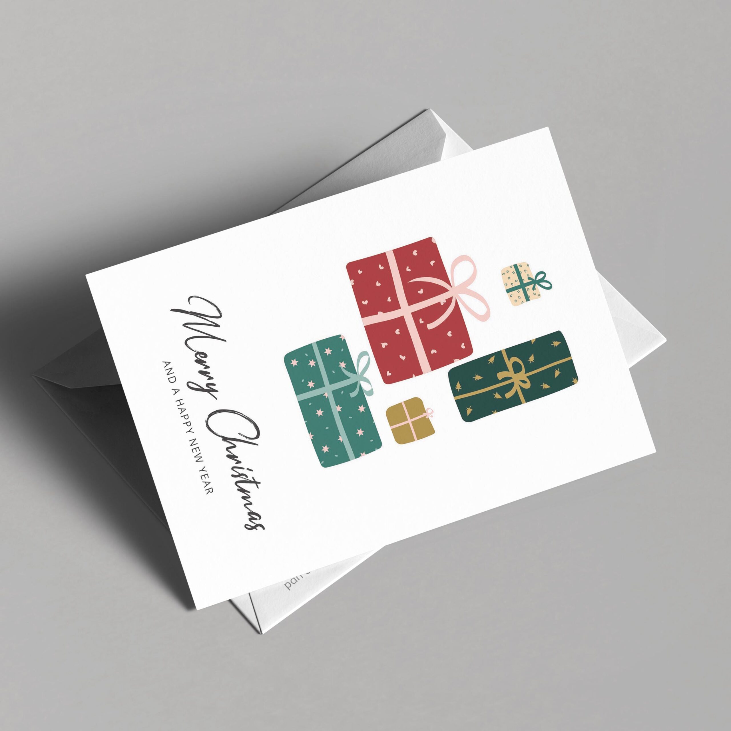 Five Festive Gifts Christmas Card
