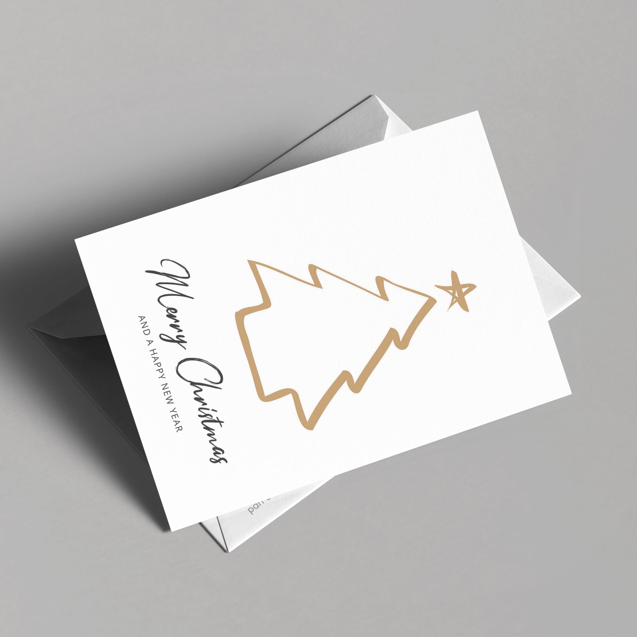 Golden Tidings Christmas Card