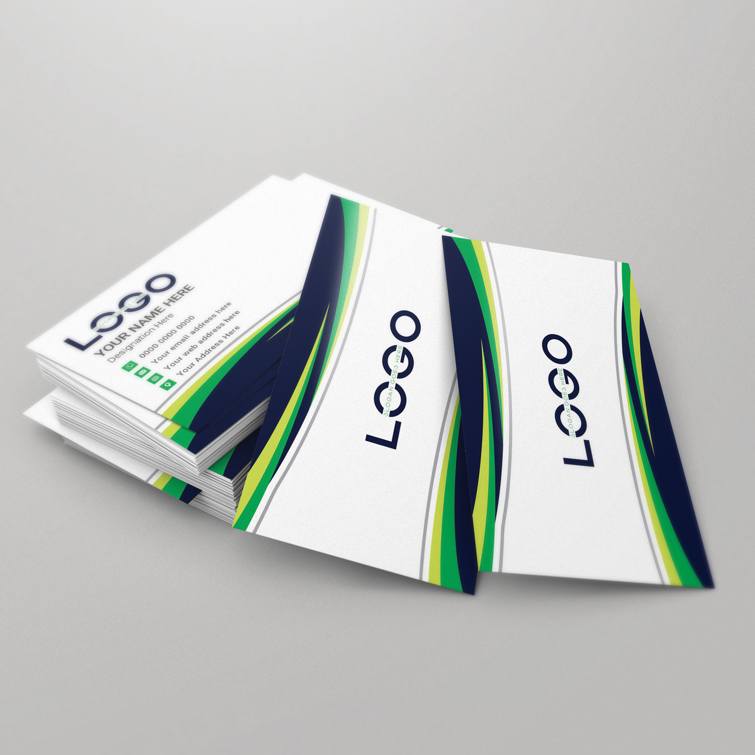 Dynamic Navy Business Card
