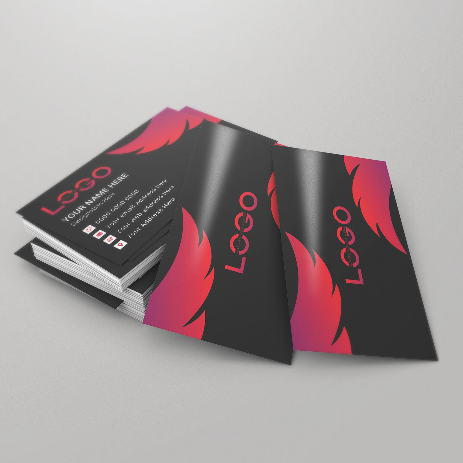 Red Flash Business Card