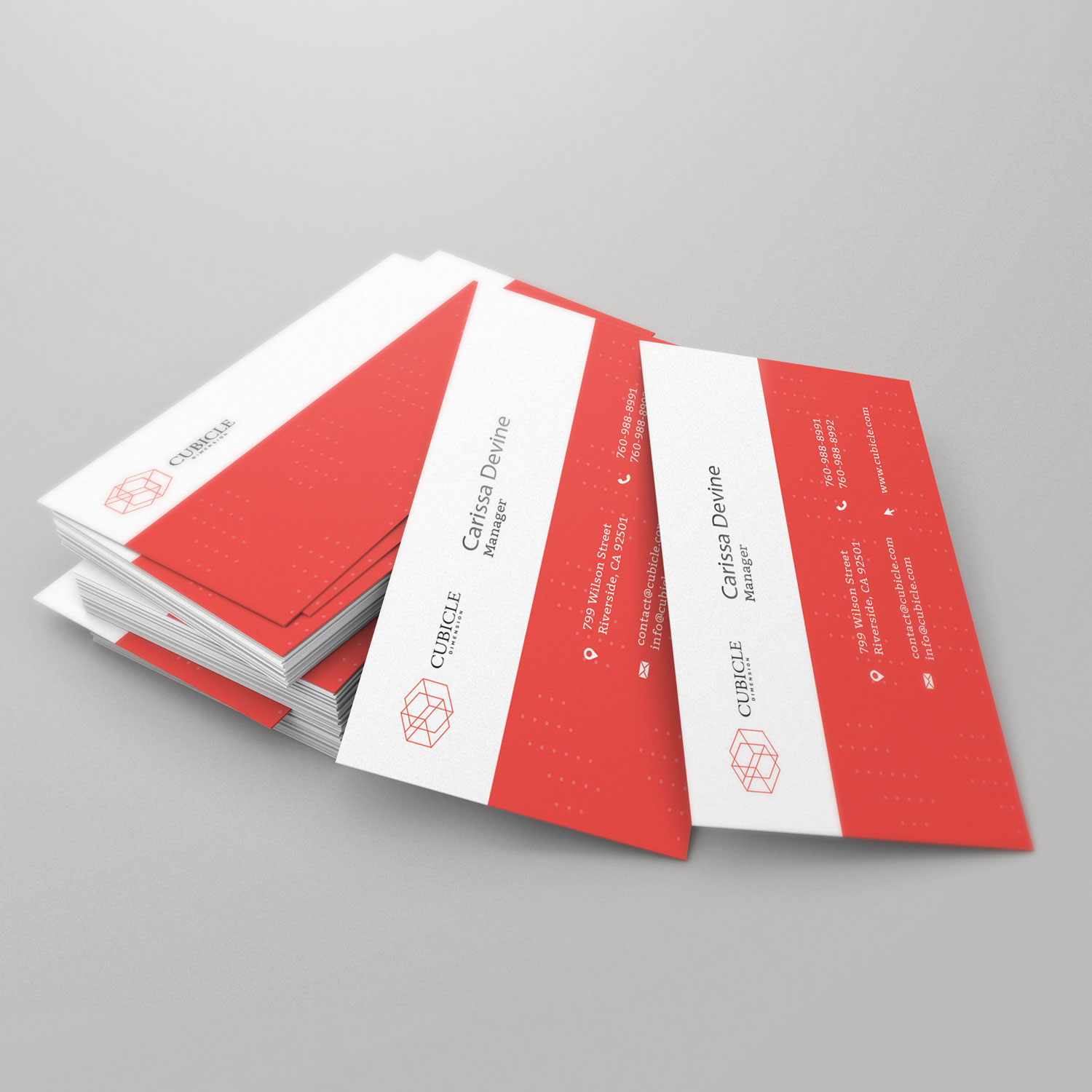 Red Highlight Business Card