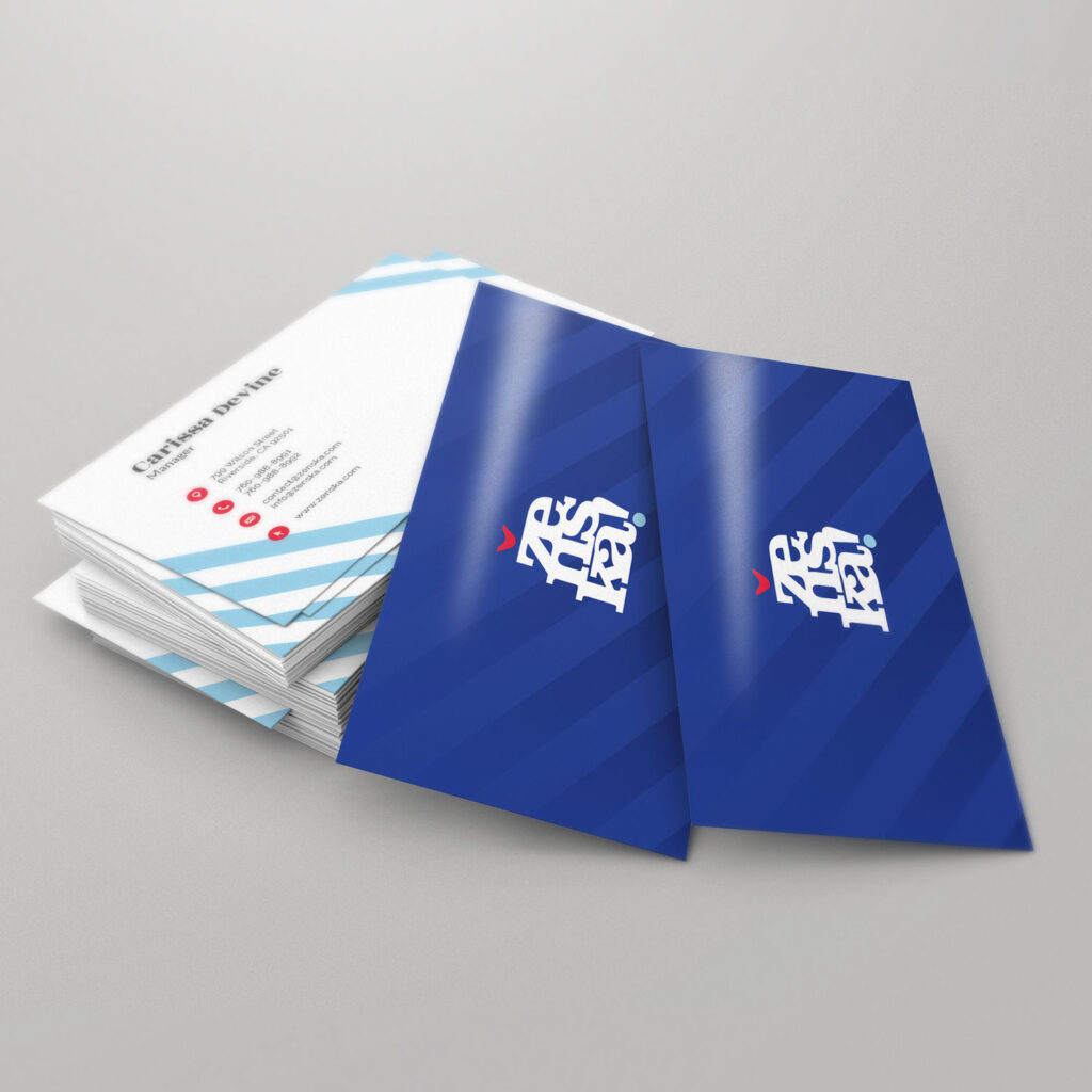 Blue Diagonal Business Card