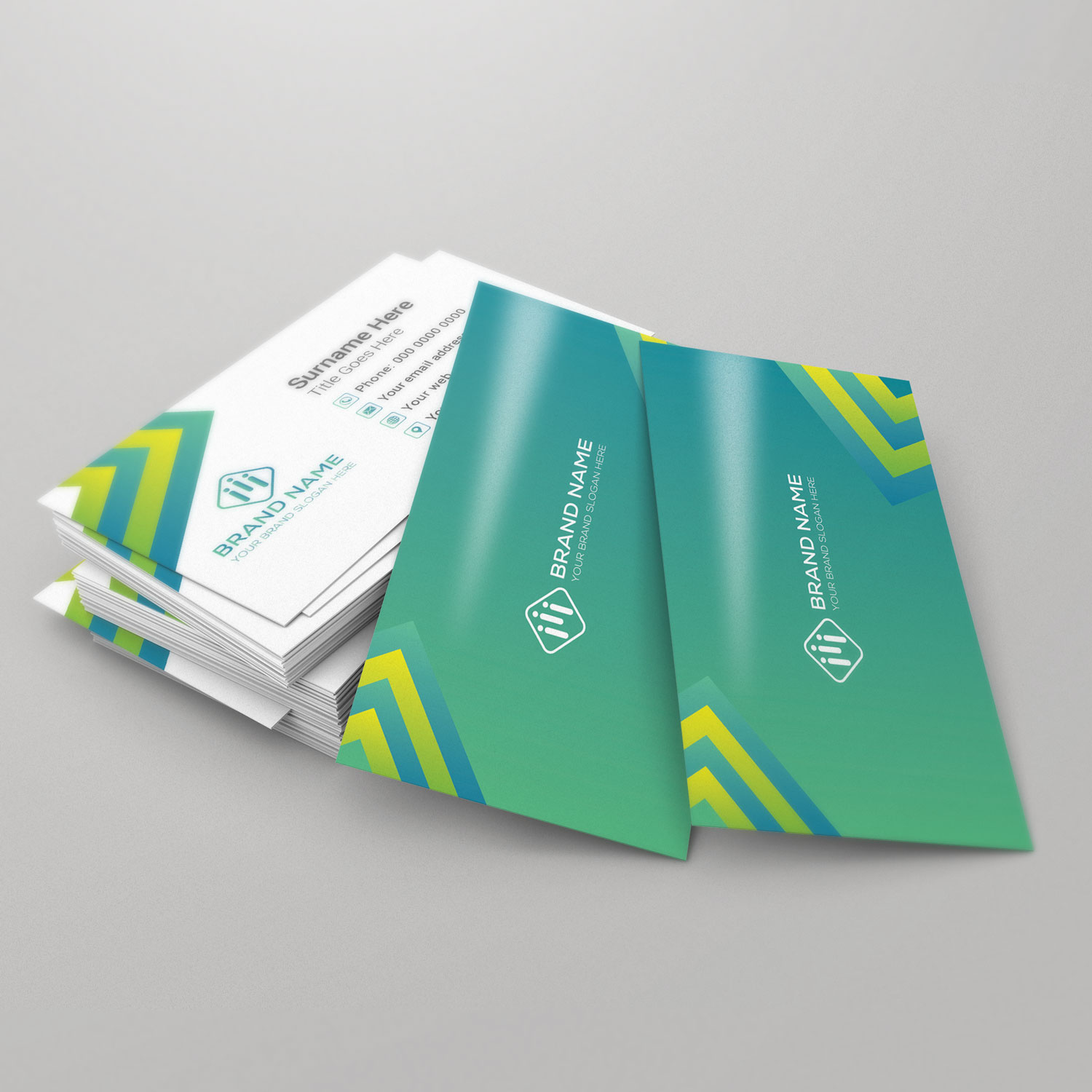 Dynamic Green Business Card