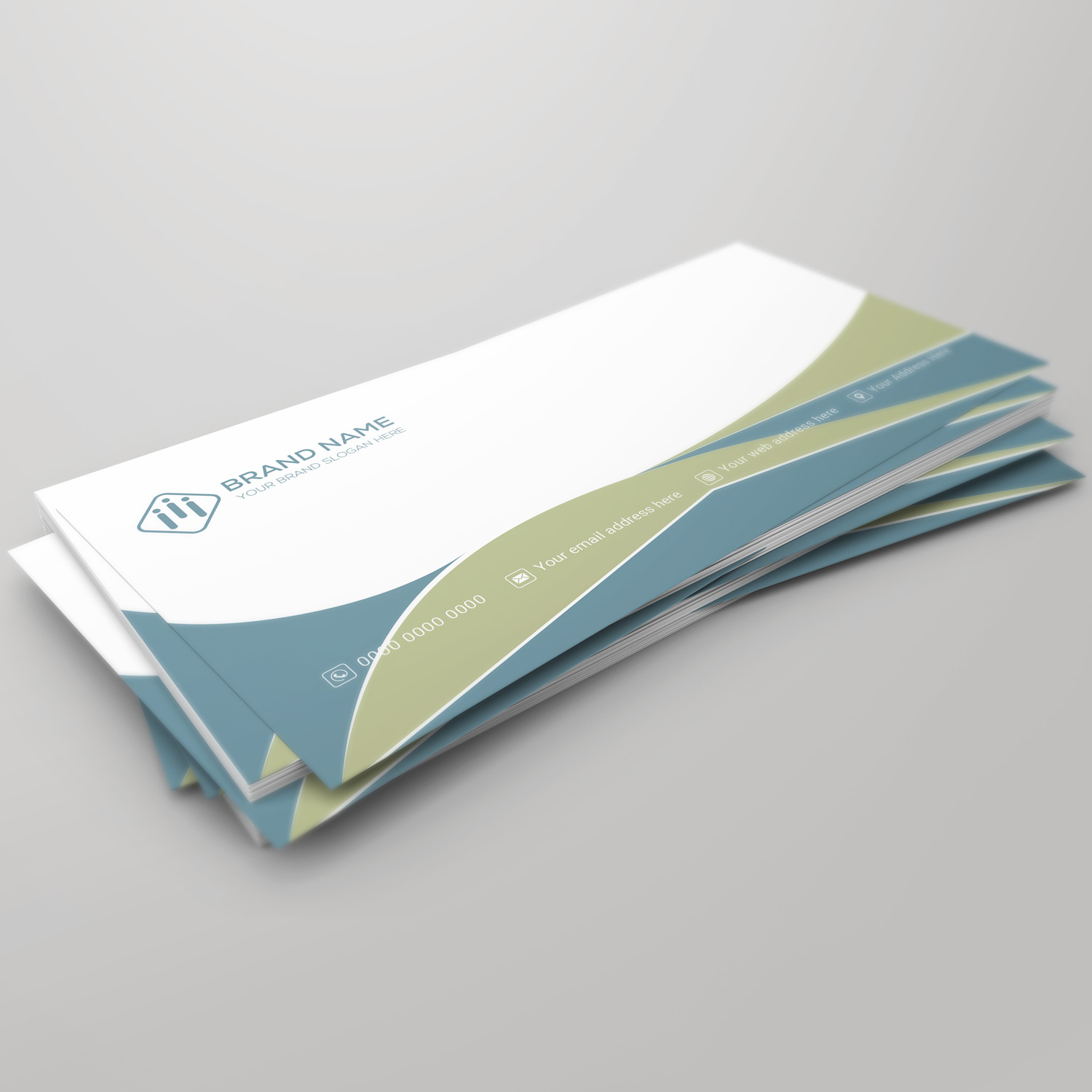 Green And Blue Compliment Slip