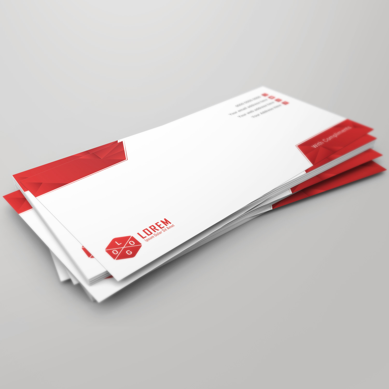 Deep Red Compliment Slip