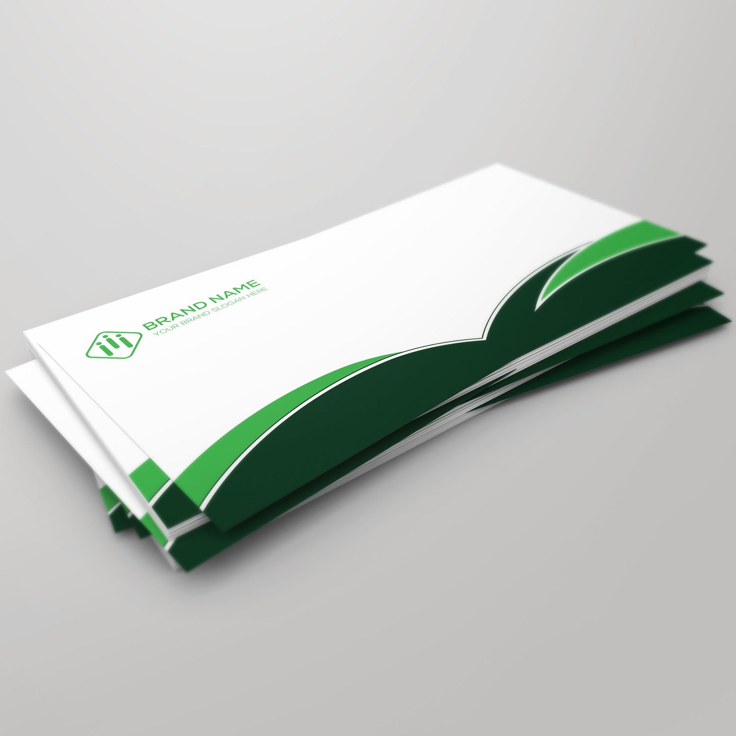 Green Curved Compliment Slip
