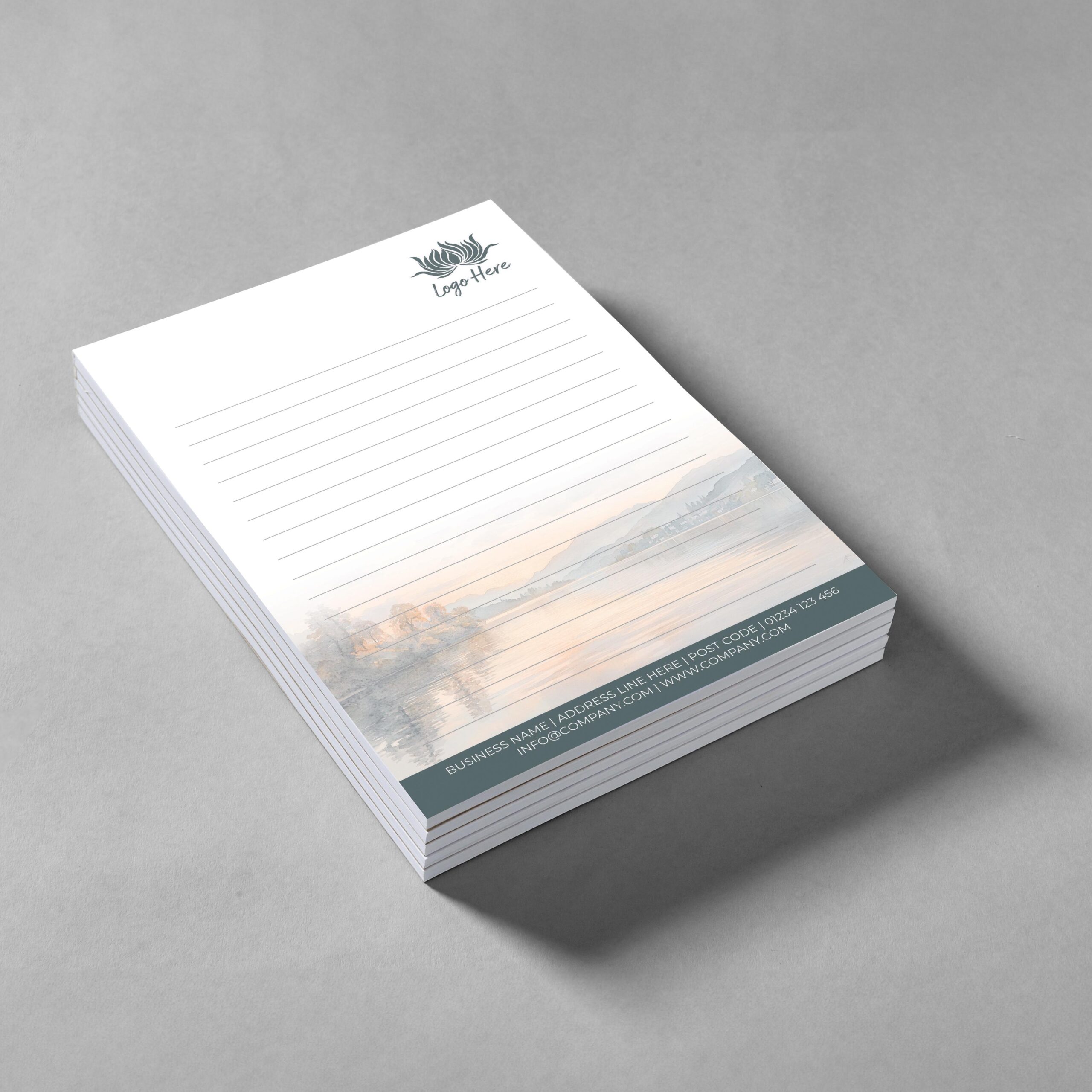 Silver Birch Notepad Design, A5 And A4 Sizes With Delicate Tree-Inspired Watercolors, Image 2.