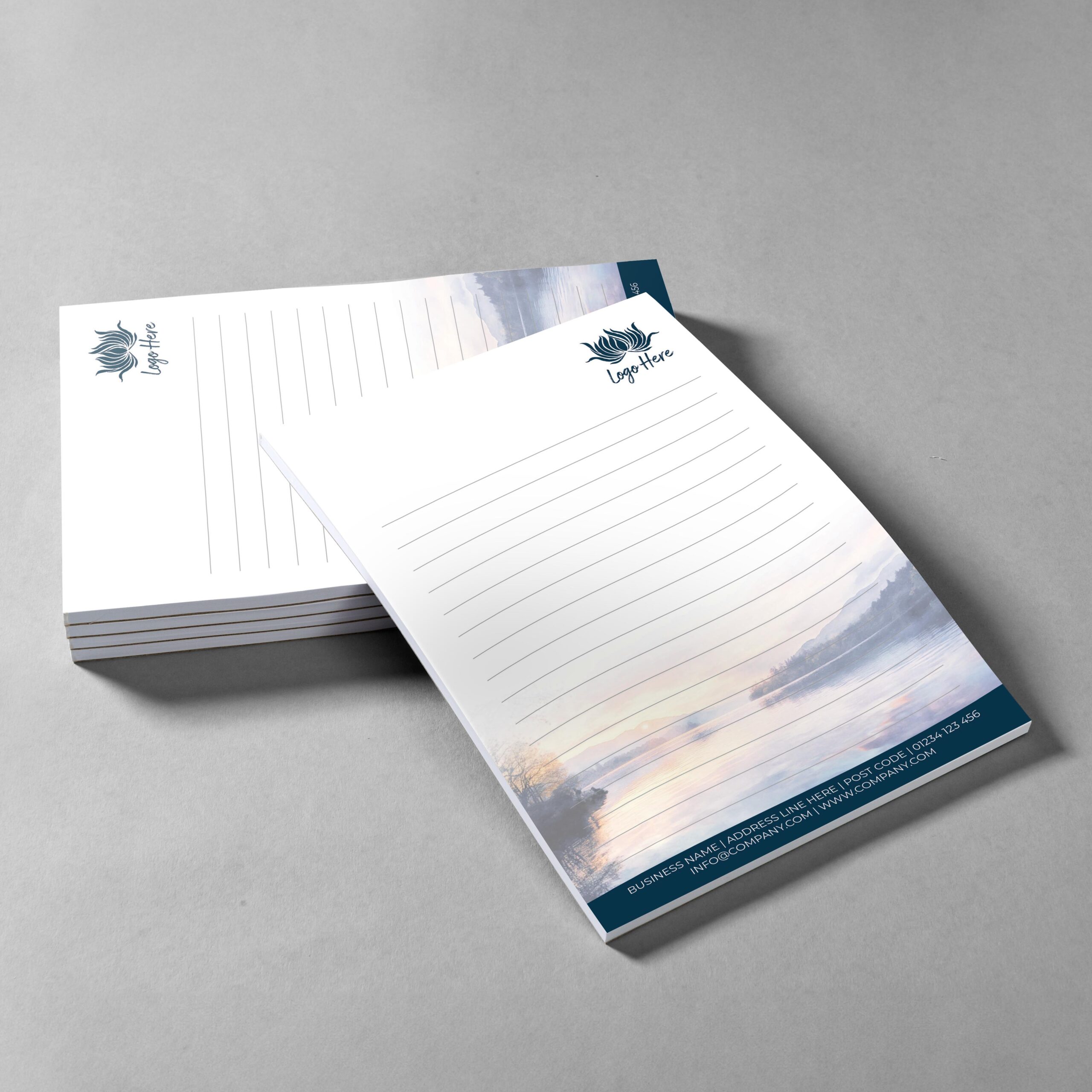 Twilight Glow Branded Notepad Design