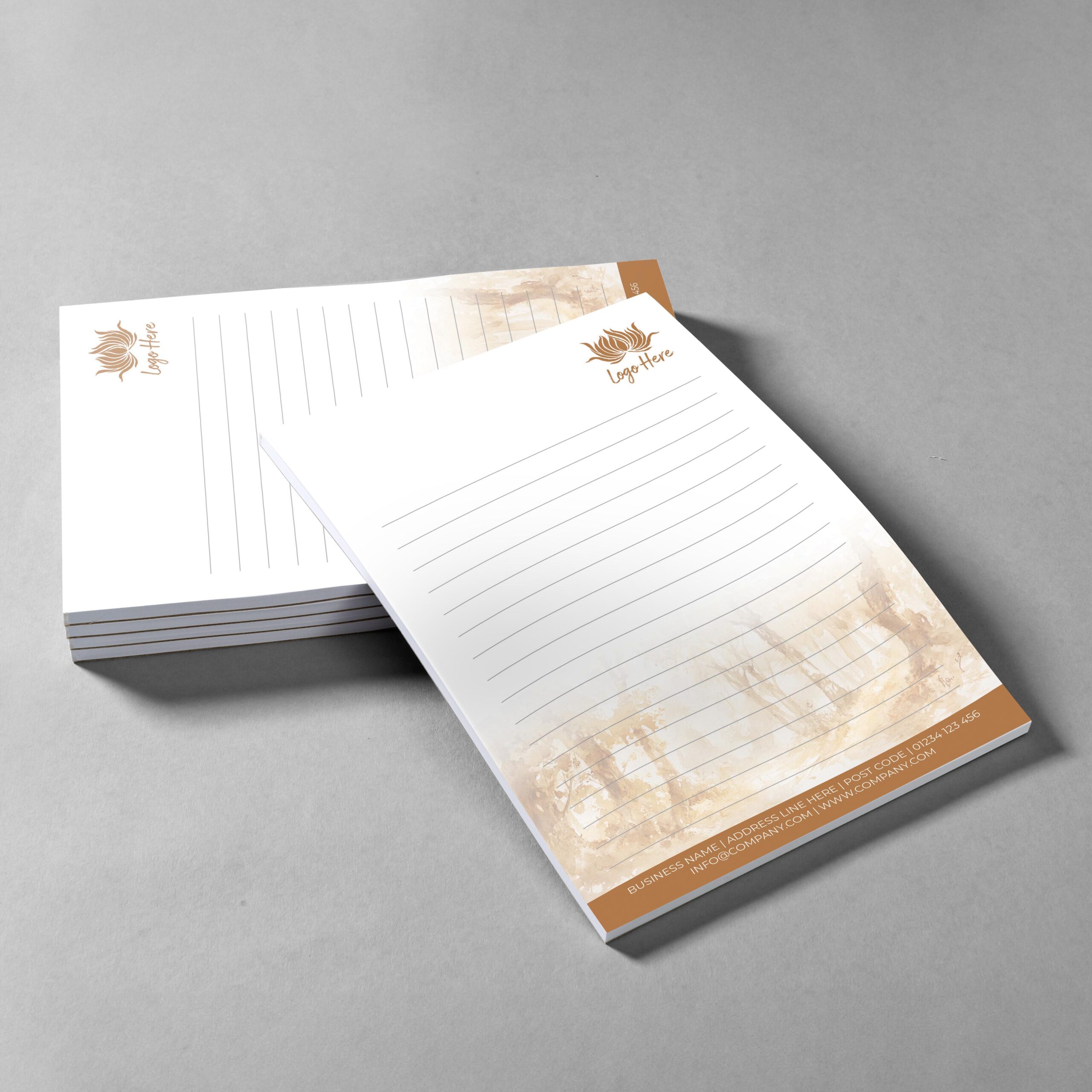 Meadow Bloom Branded Notepad Design