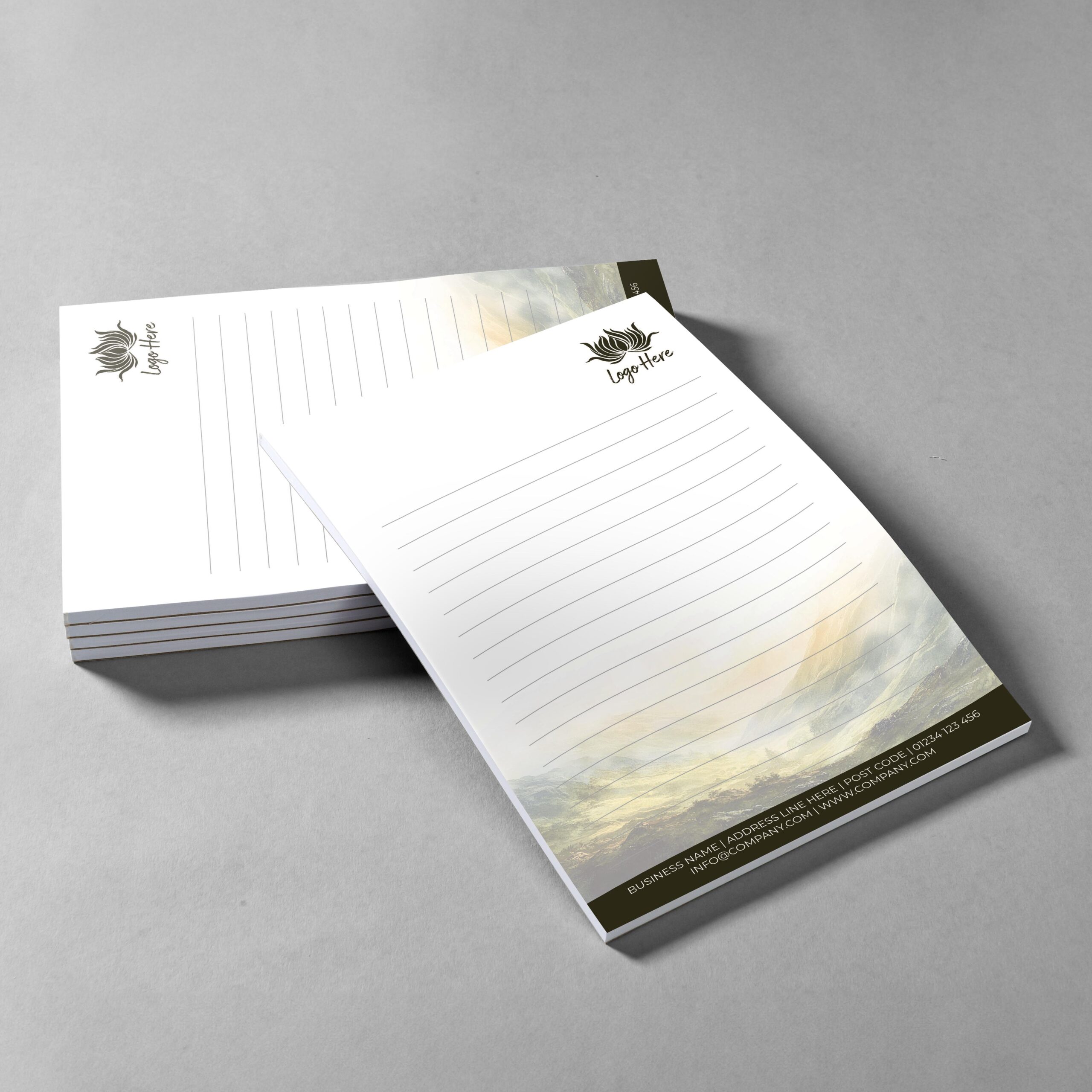 Prairie Grass Branded Notepad Design