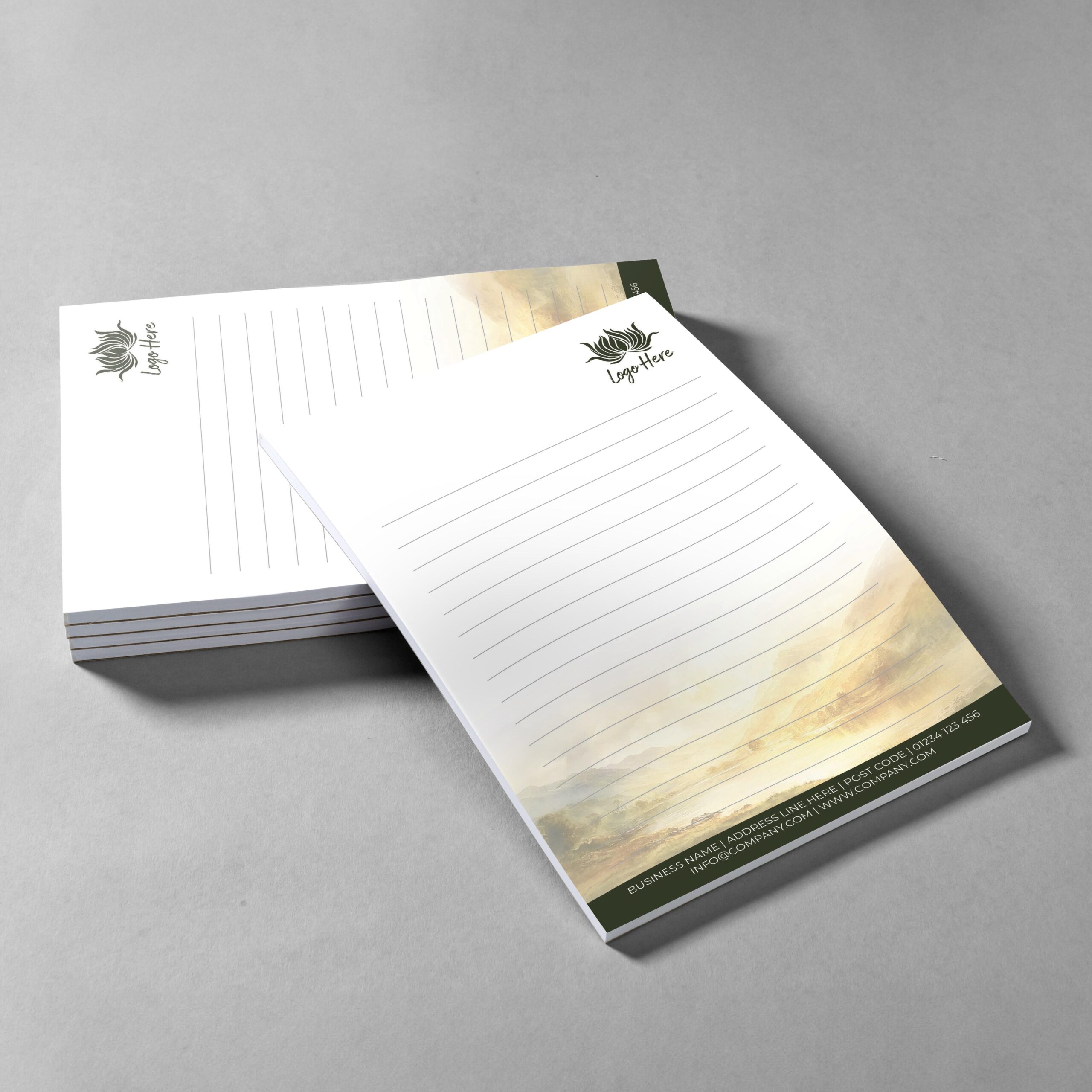 Aurora Skies Branded Notepad Design