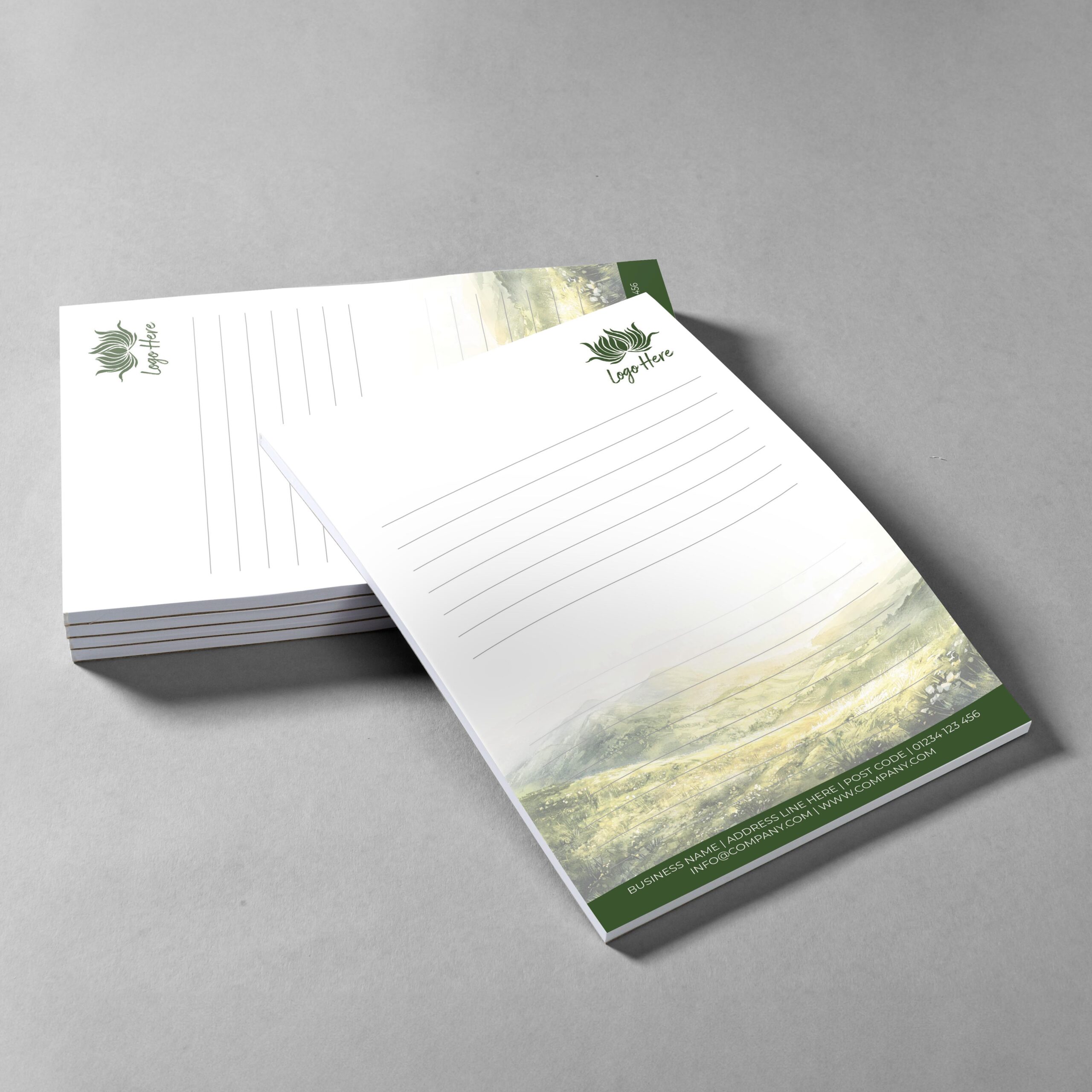 Savanna Gold Branded Notepad Design