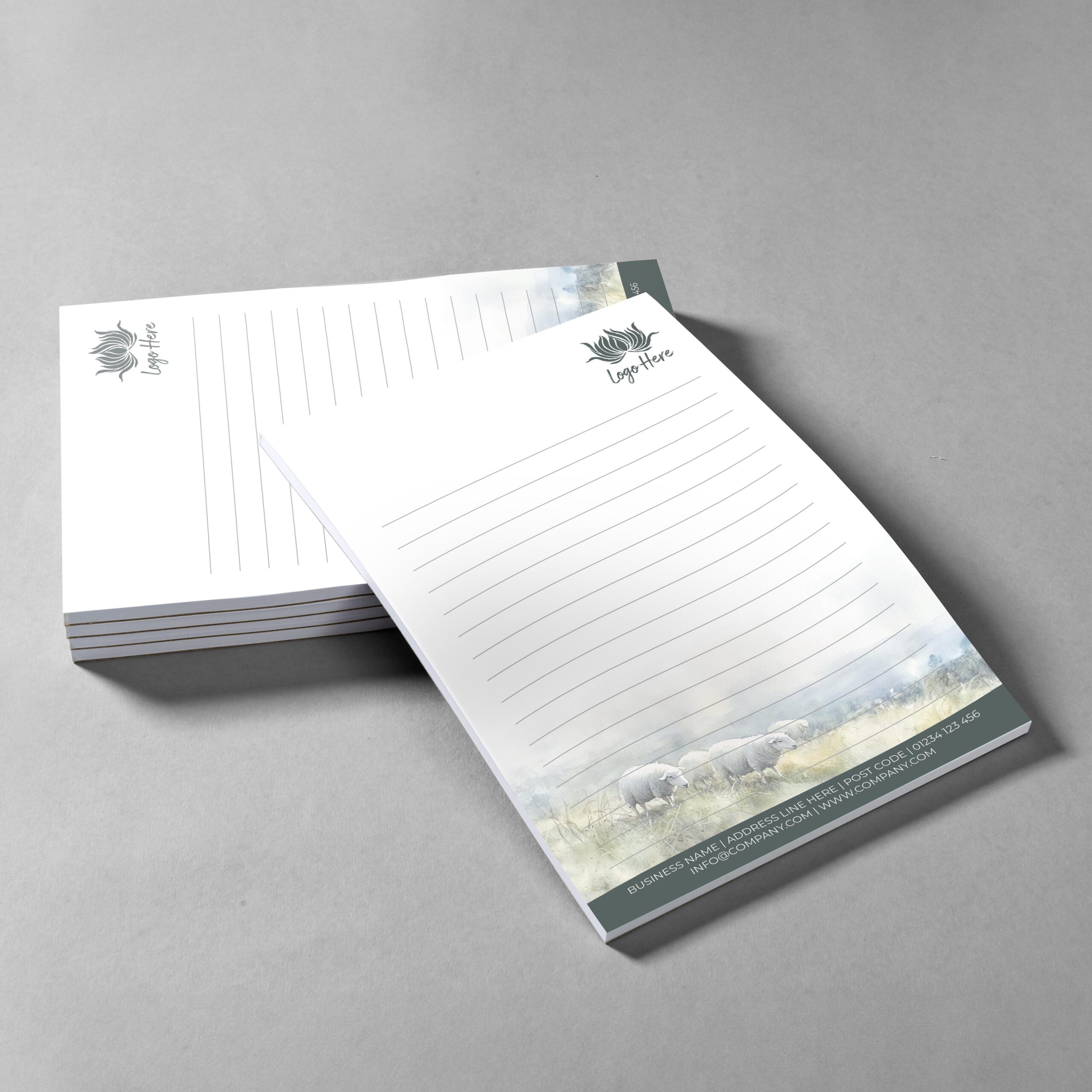 Crystal Lake Branded Notepad Design