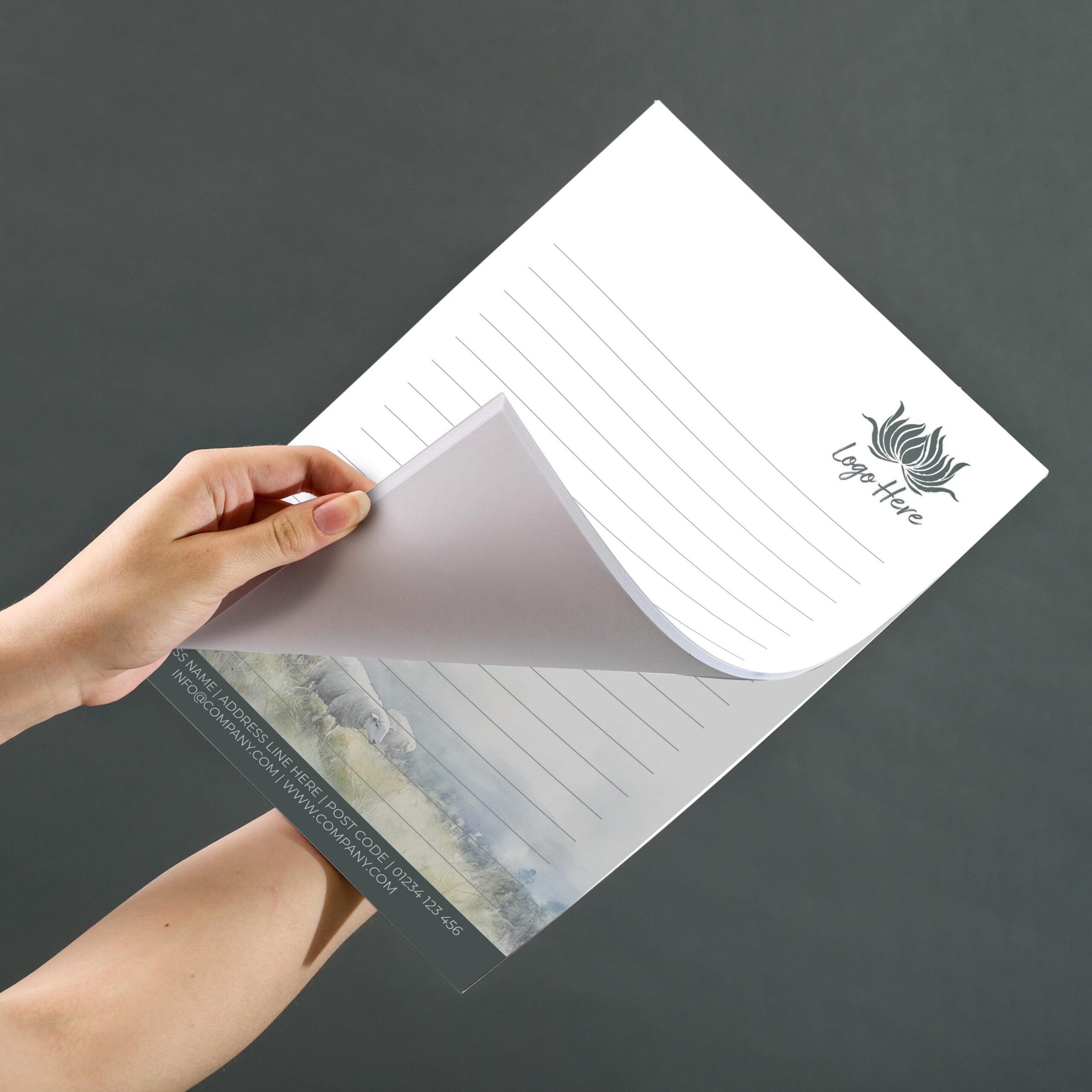 Crystal Lake Notepad Design, A5 And A4 Sizes Inspired By Clear Water Reflections, Image 3.
