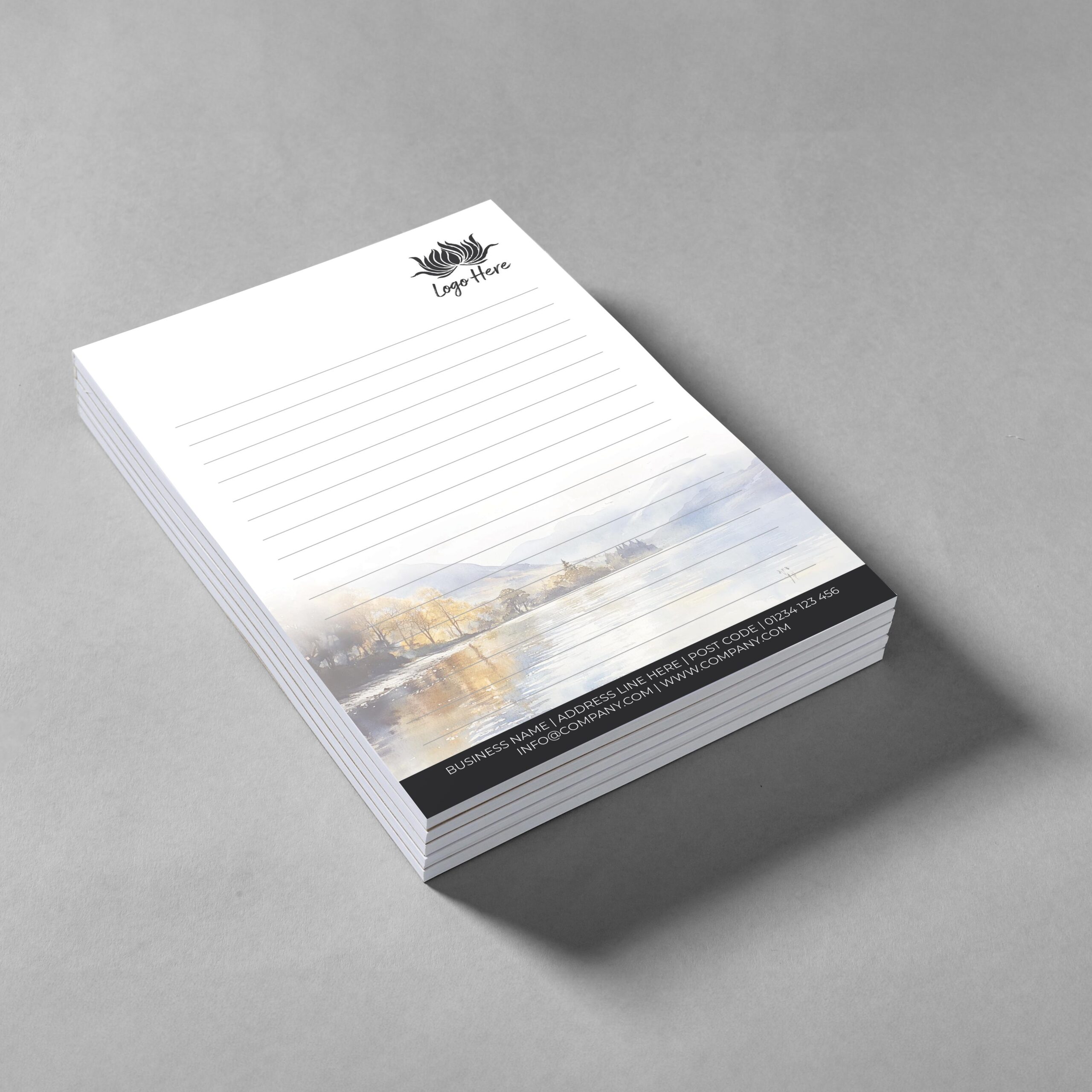 Starry Nightfall Notepad Design, A5 And A4 Sizes With A Starry Twilight Theme, Image 2.