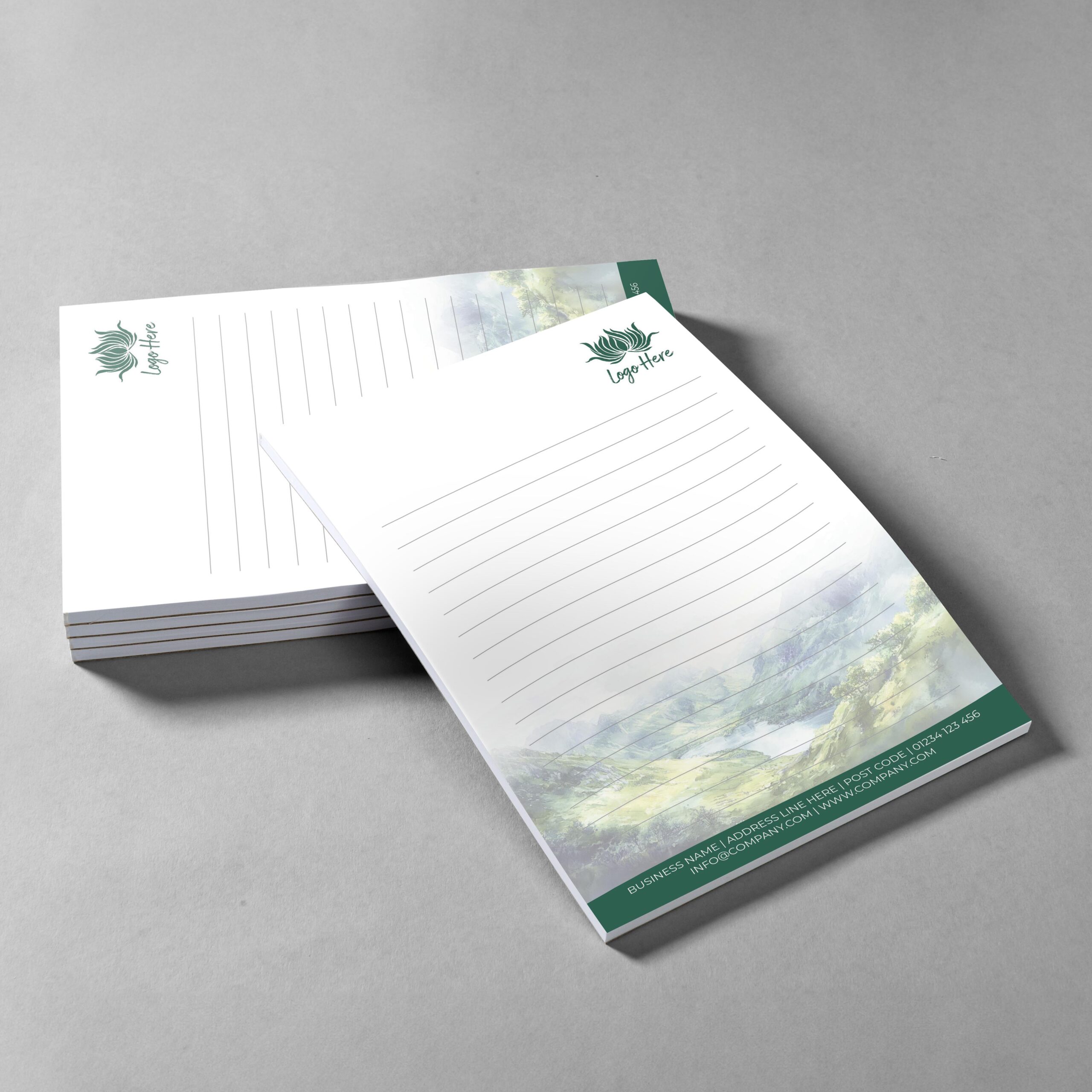 Golden Sand Branded Notepad Design