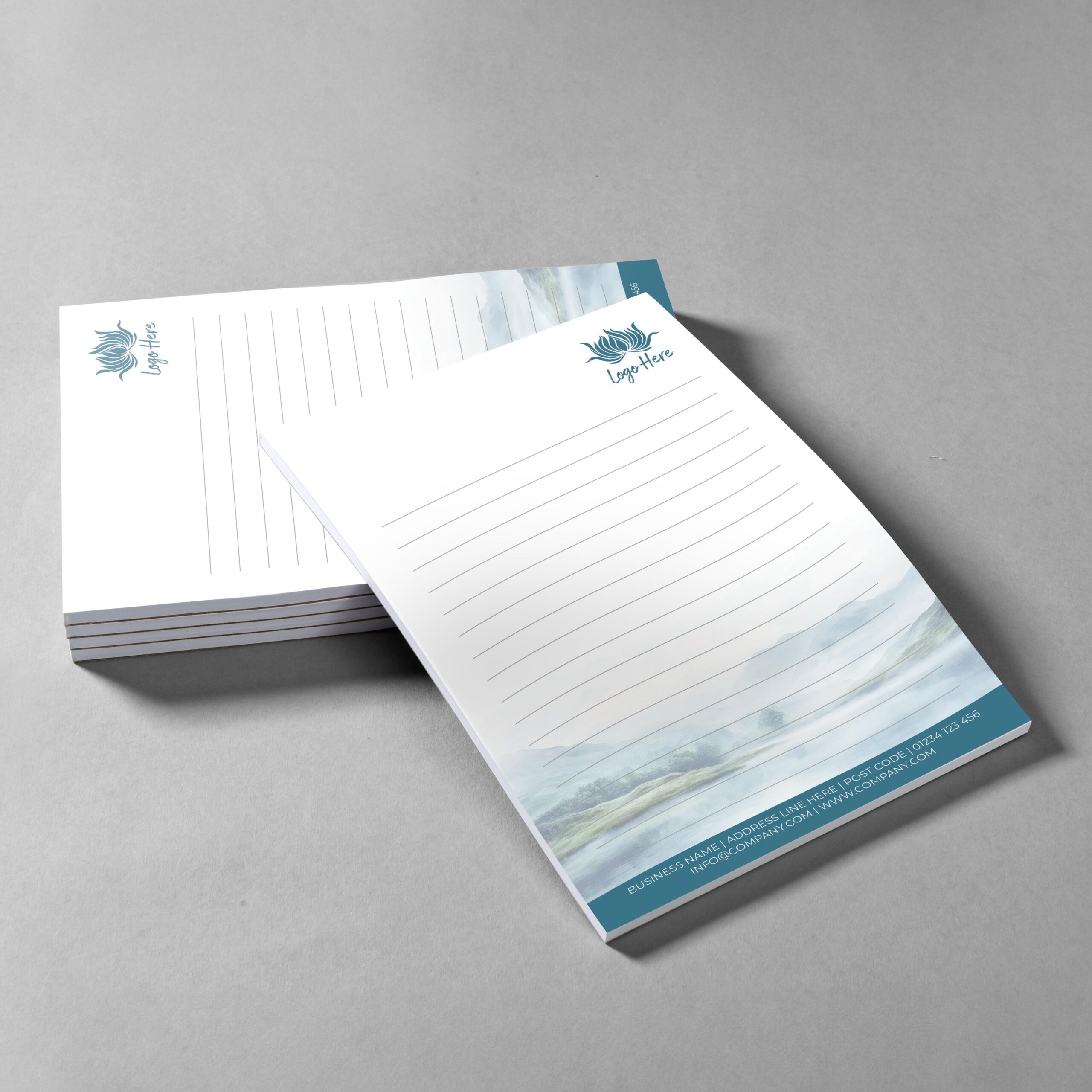 Petal Drift Branded Notepad Design