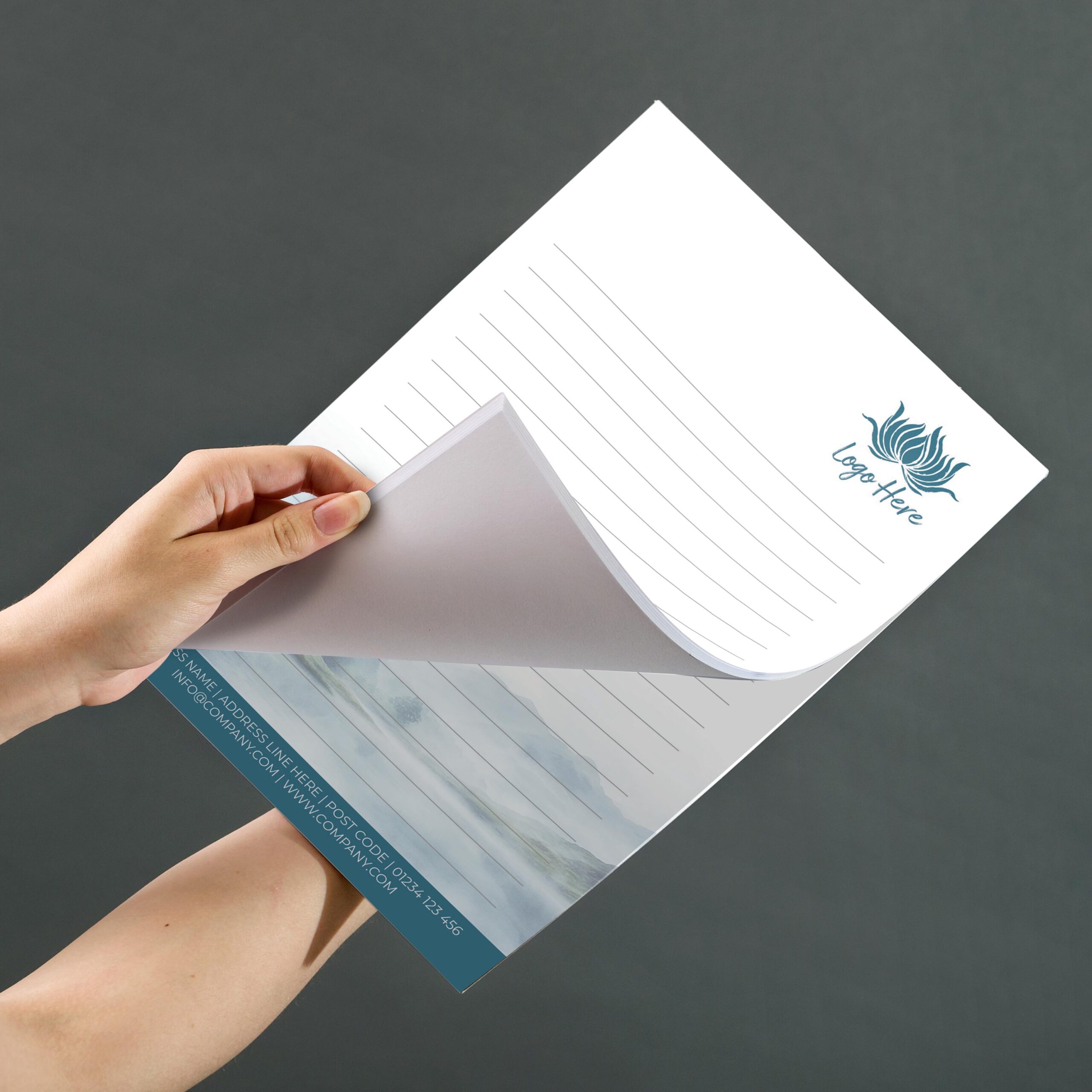 Petal Drift Notepad Design, A5 And A4 Sizes With Soft Petal-Inspired Hues, Image 3.