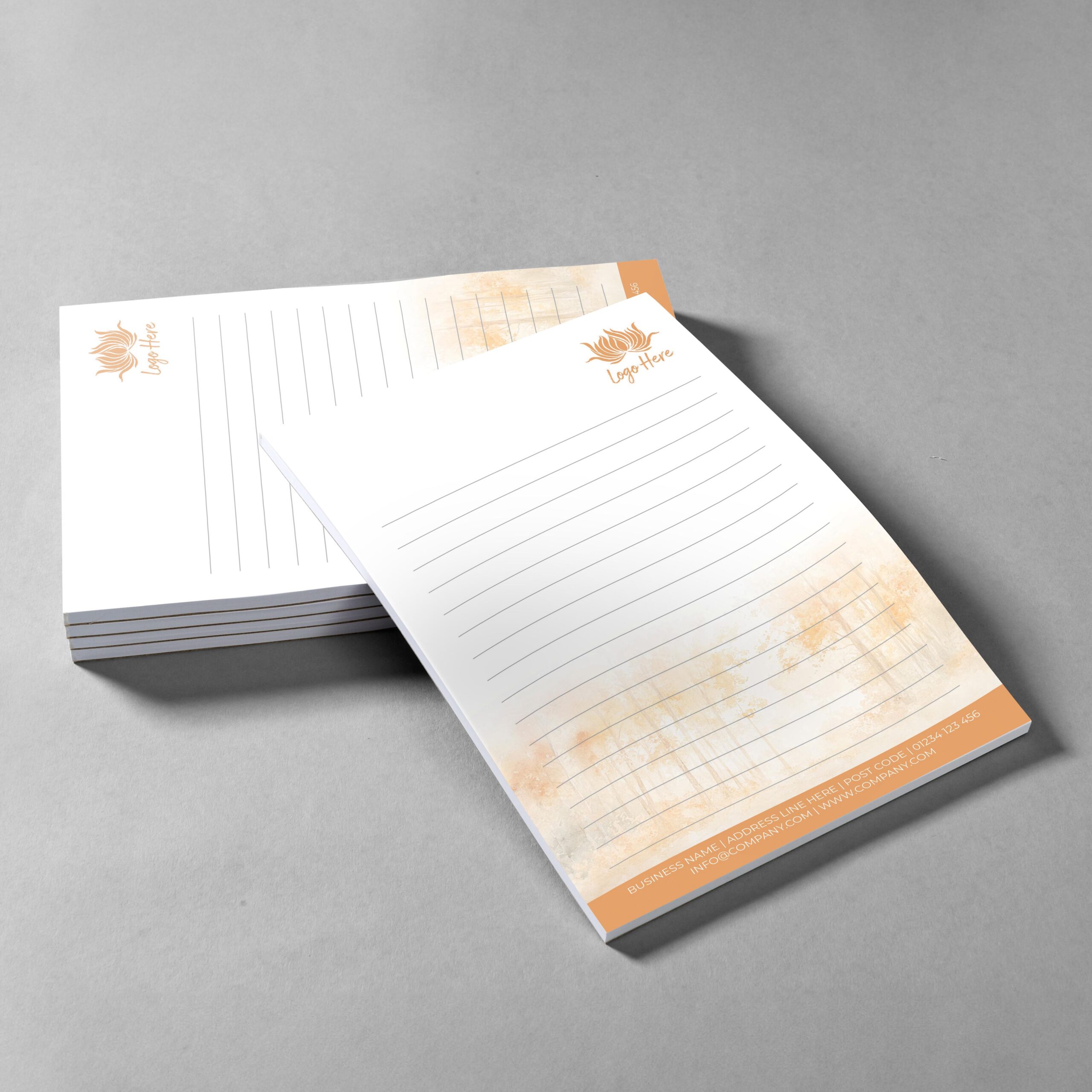 Amber Dusk Branded Notepad Design