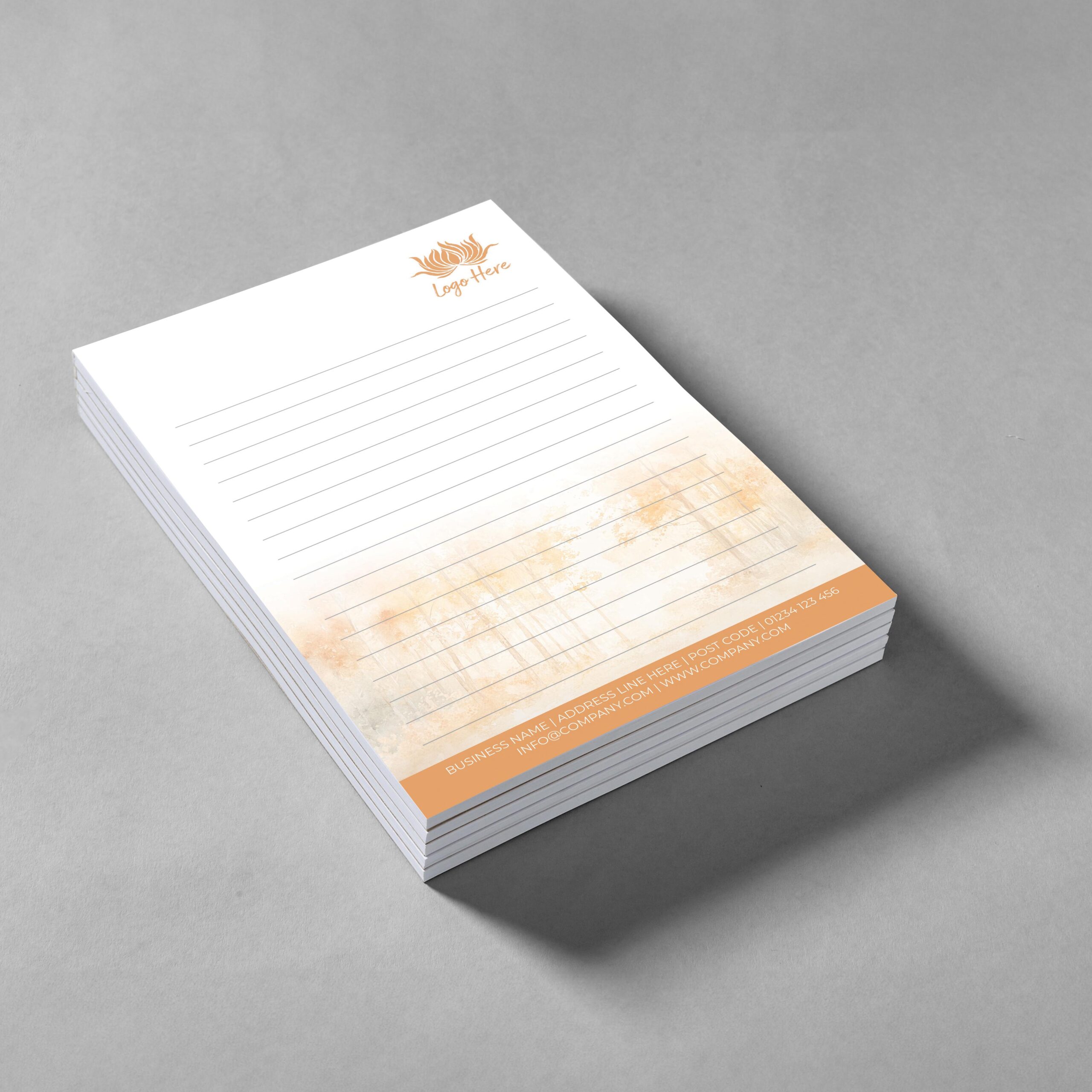 Amber Dusk Notepad Design, A5 And A4 Sizes With Warm Sunset-Inspired Hues, Image 2.