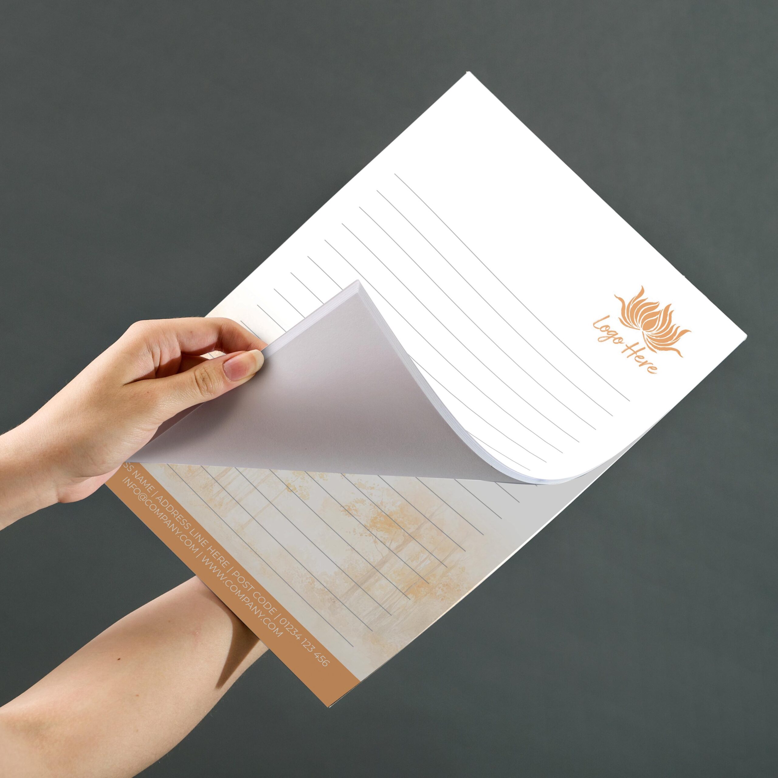 Amber Dusk Notepad Design, A5 And A4 Sizes With Warm Sunset-Inspired Hues, Image 3.