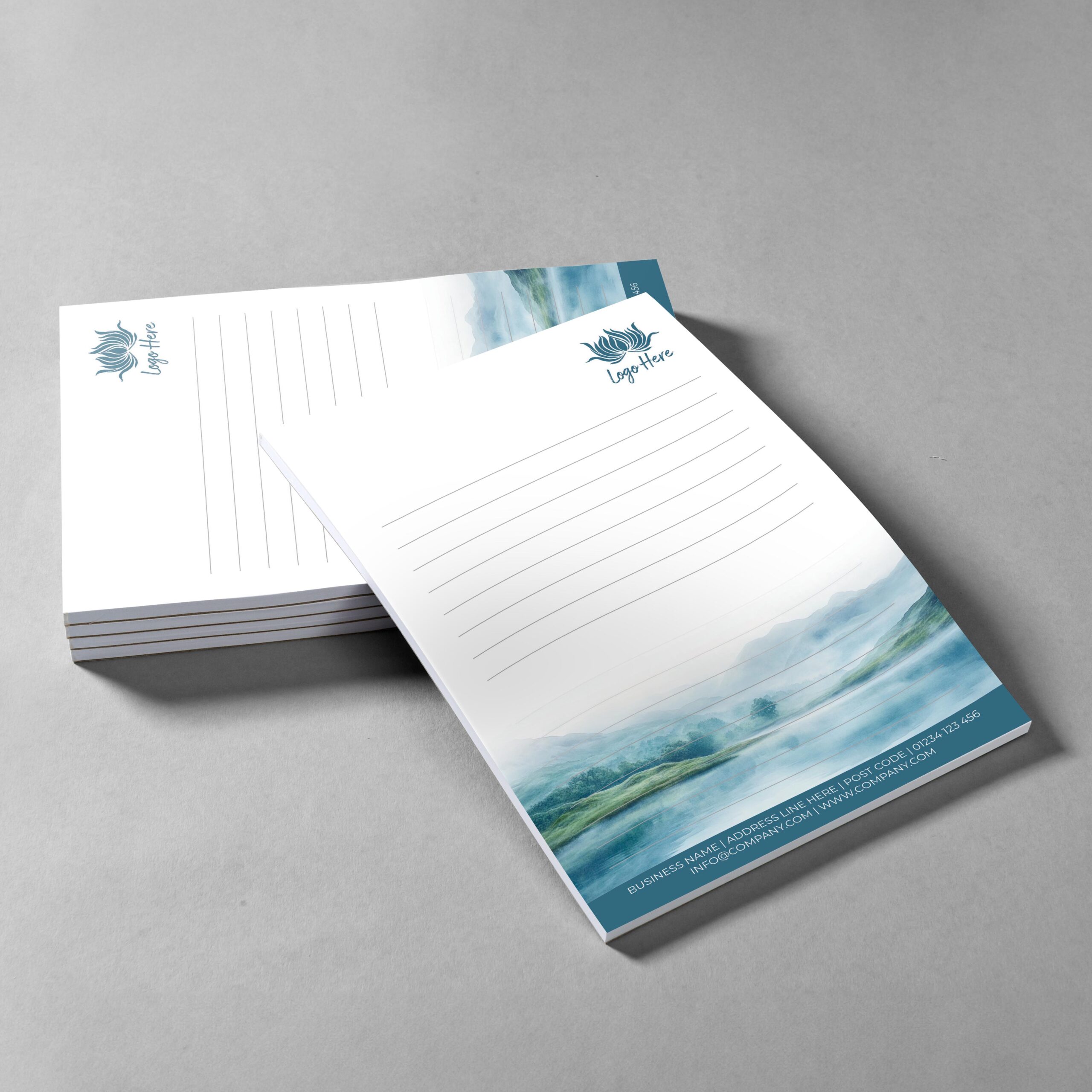 Winter Frost Branded Notepad Design