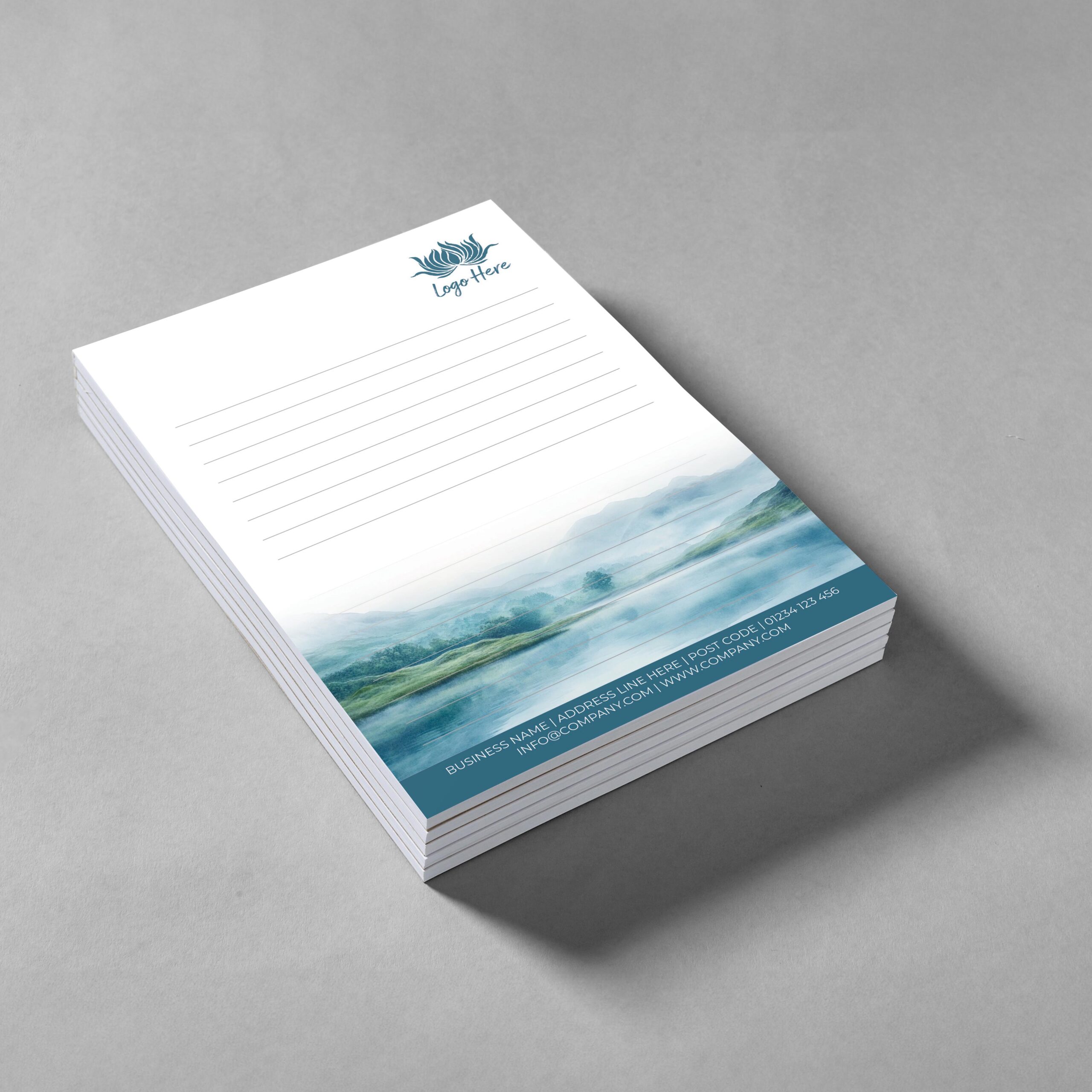 Winter Frost Notepad Design, A5 And A4 Sizes With Cool, Frosty Accents, Image 2.