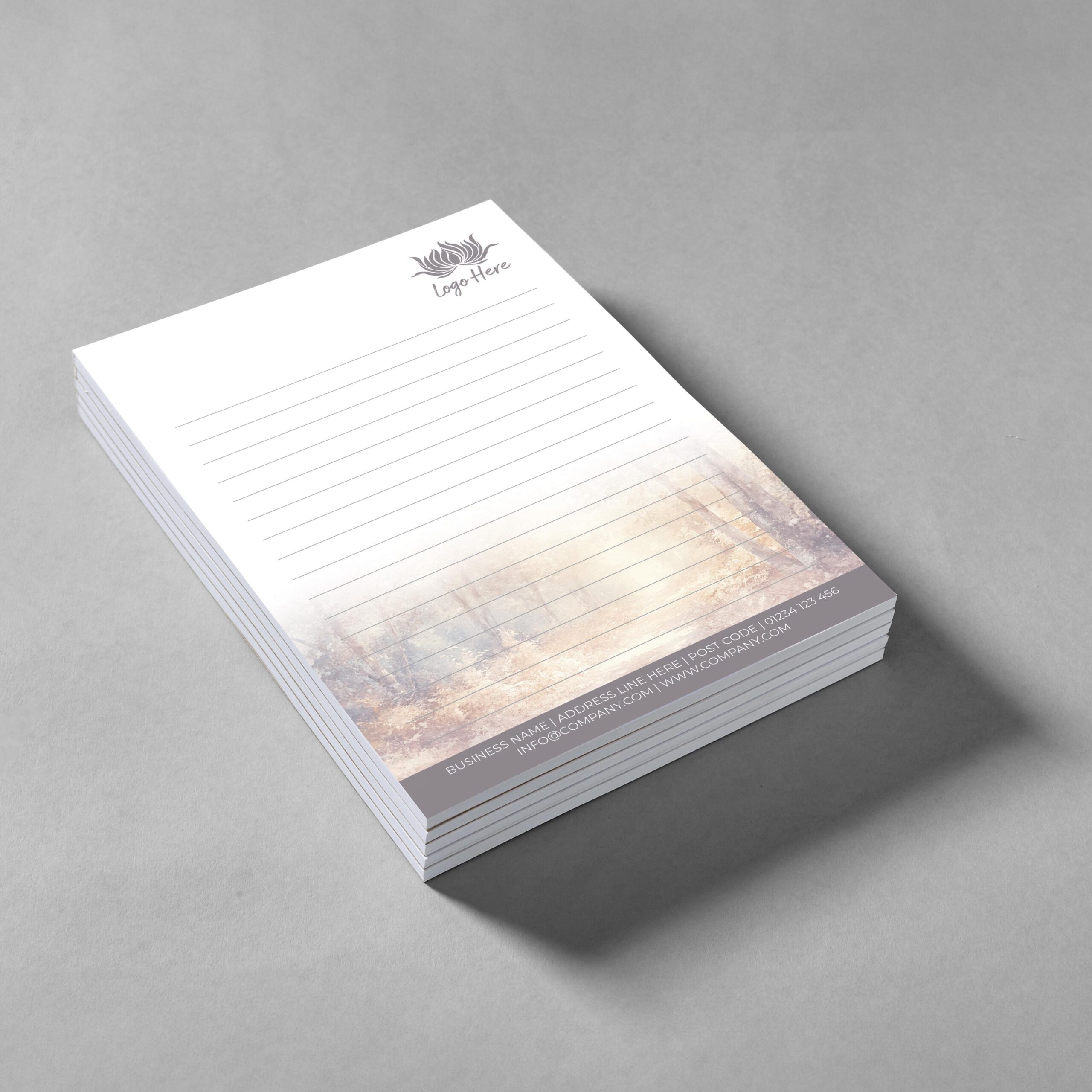 Falling Leaves Notepad Design, A5 And A4 Sizes Inspired By Autumn Colors, Image 2.