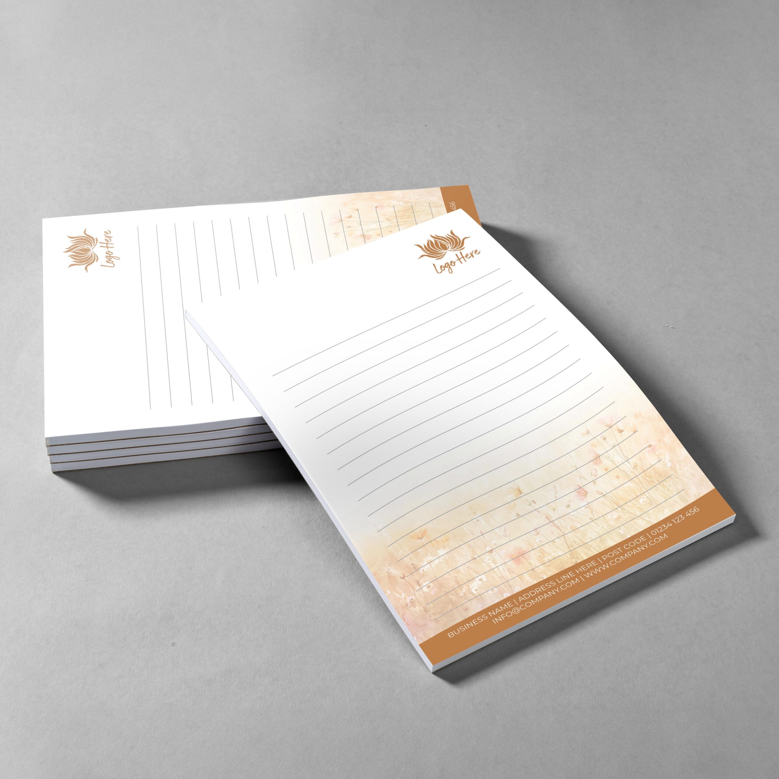 Misty Pine Branded Notepad Design