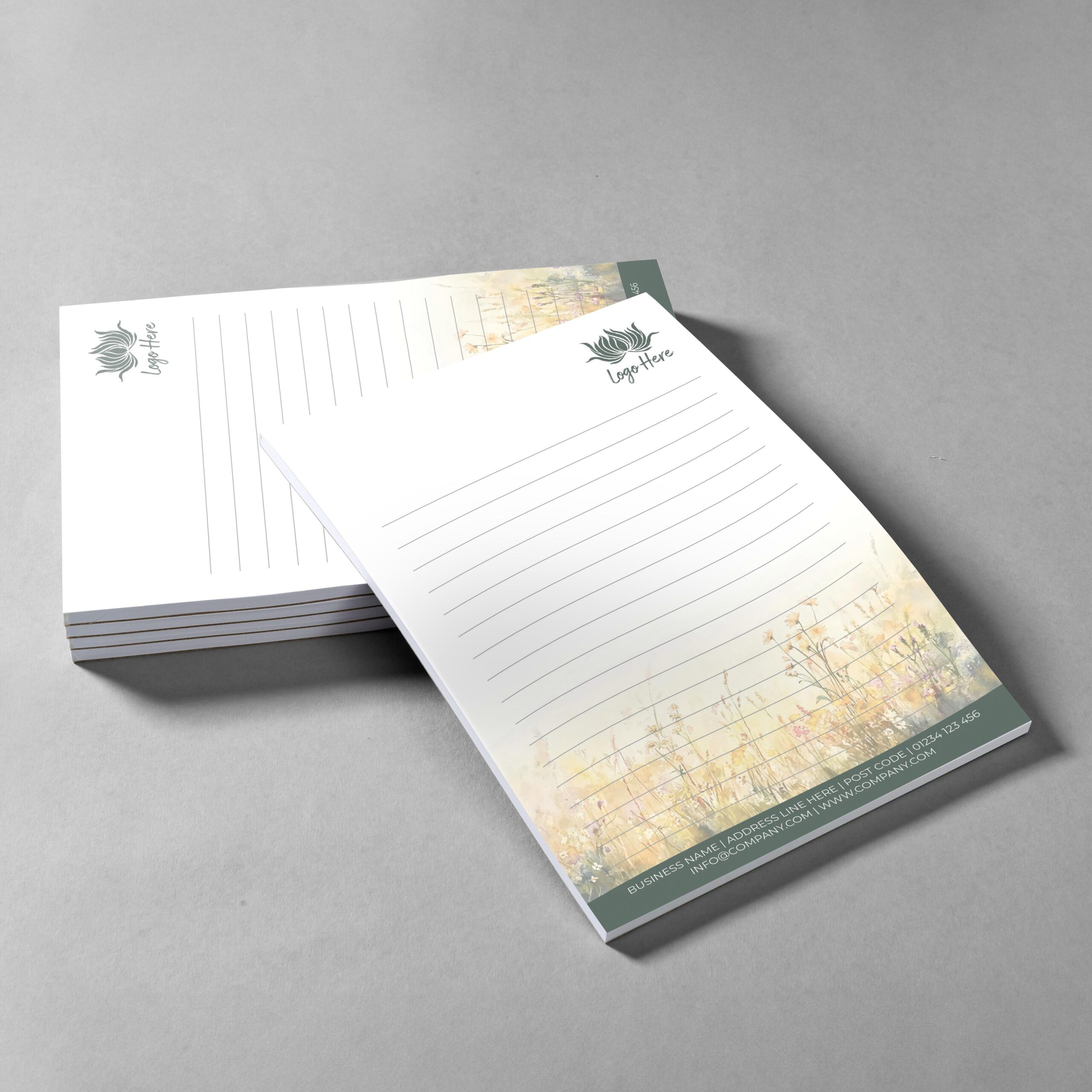 Sunlit Valley Branded Notepad Design