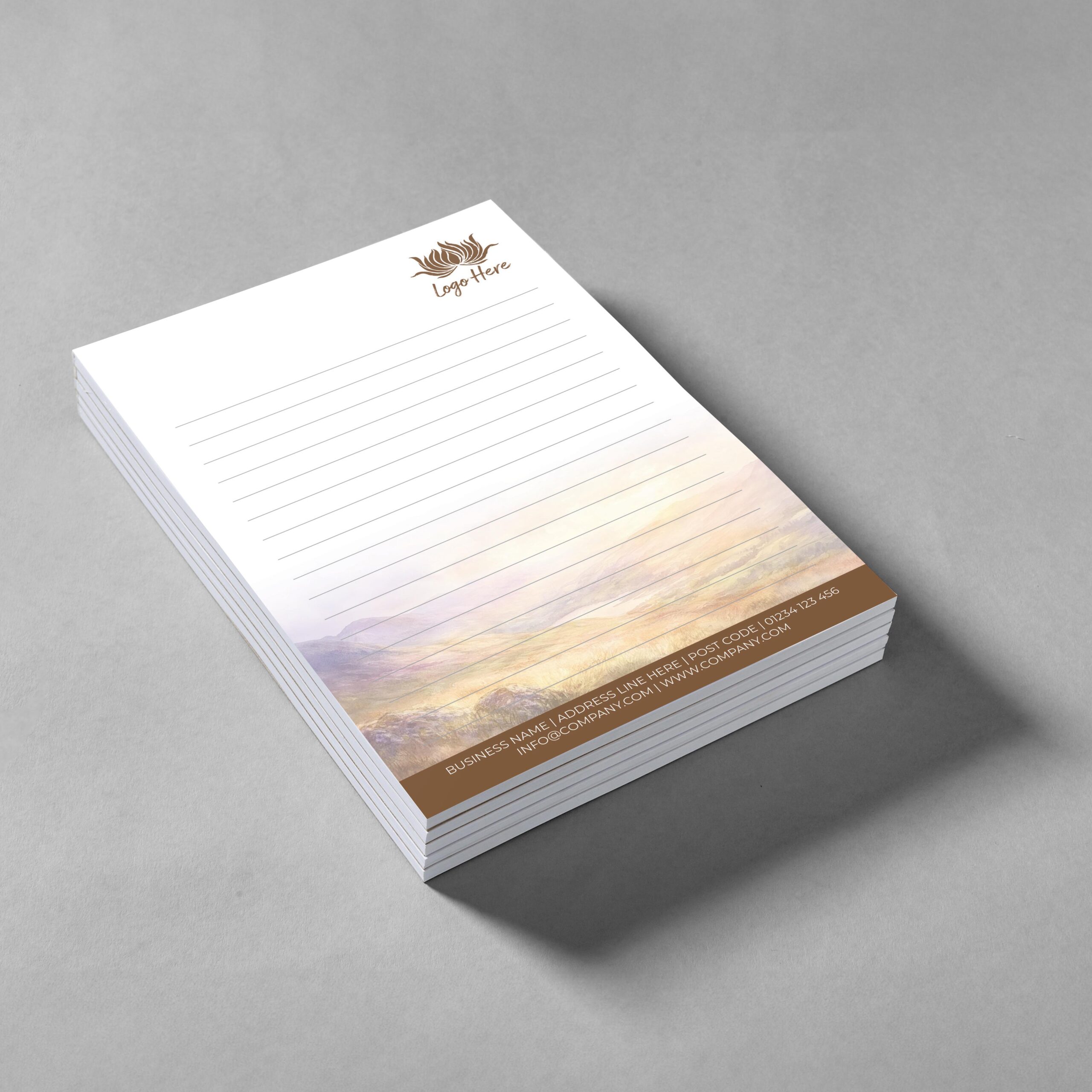 Hidden Oasis Notepad Design, A5 And A4 Sizes Inspired By Serene Desert Oasis Tones, Image 2.