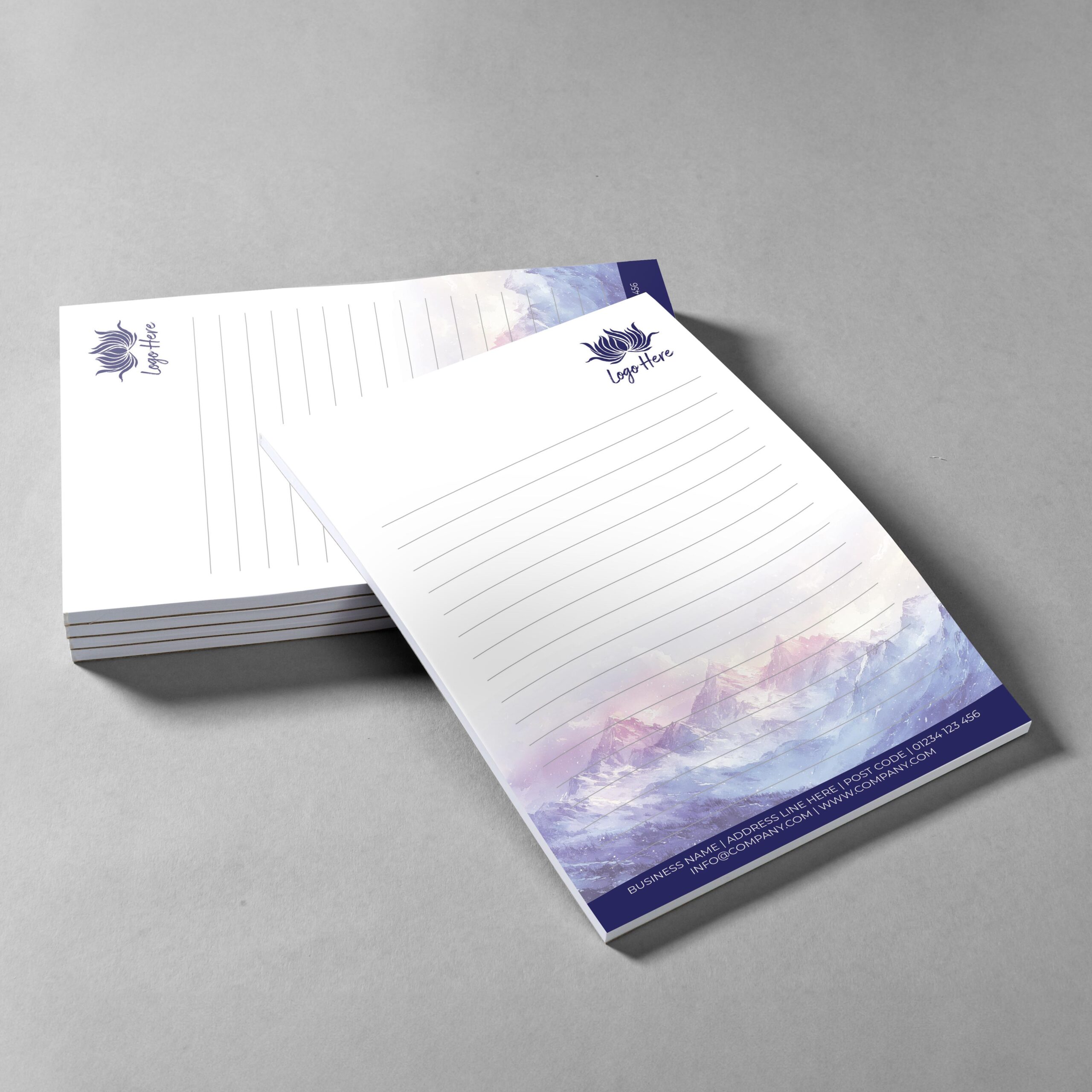 Crescent Tide Branded Notepad Design