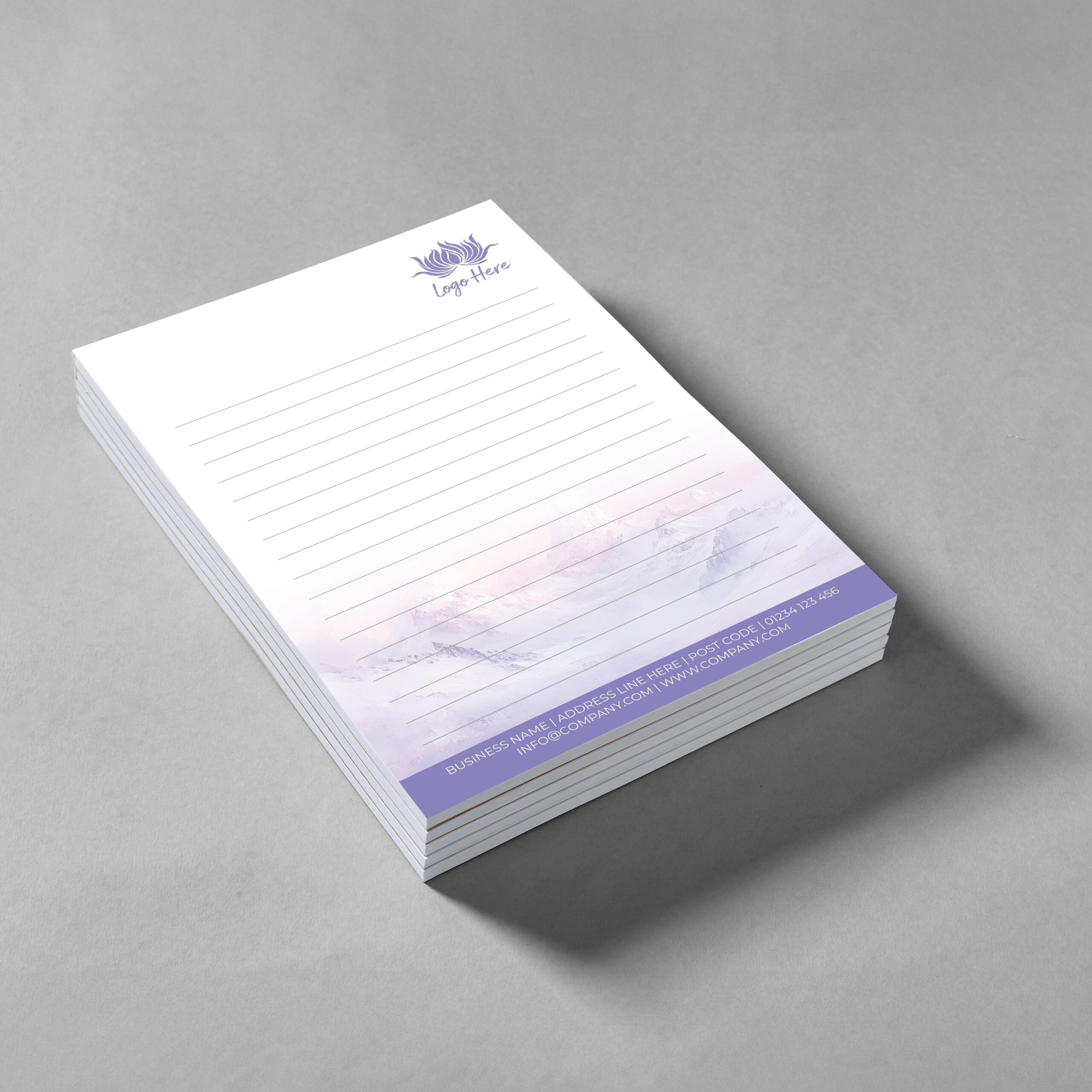 Poppy Fields Notepad Design, A5 And A4 Sizes With Bright, Floral Red Accents, Image 2.